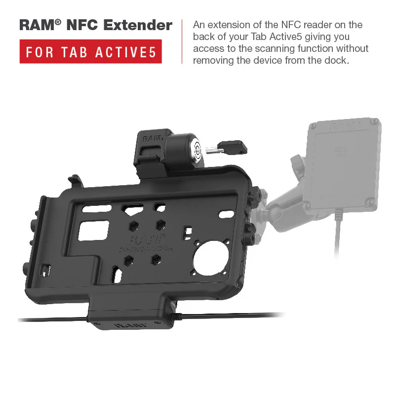RAM® Thin-Dock™ Power + USB-A & RJ45 Data for Tab Active5 & 3 - Image 5