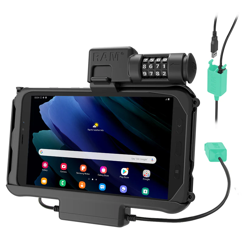 RAM® Combo Locking Power + Dual USB Dock for Tab Active5 & 3