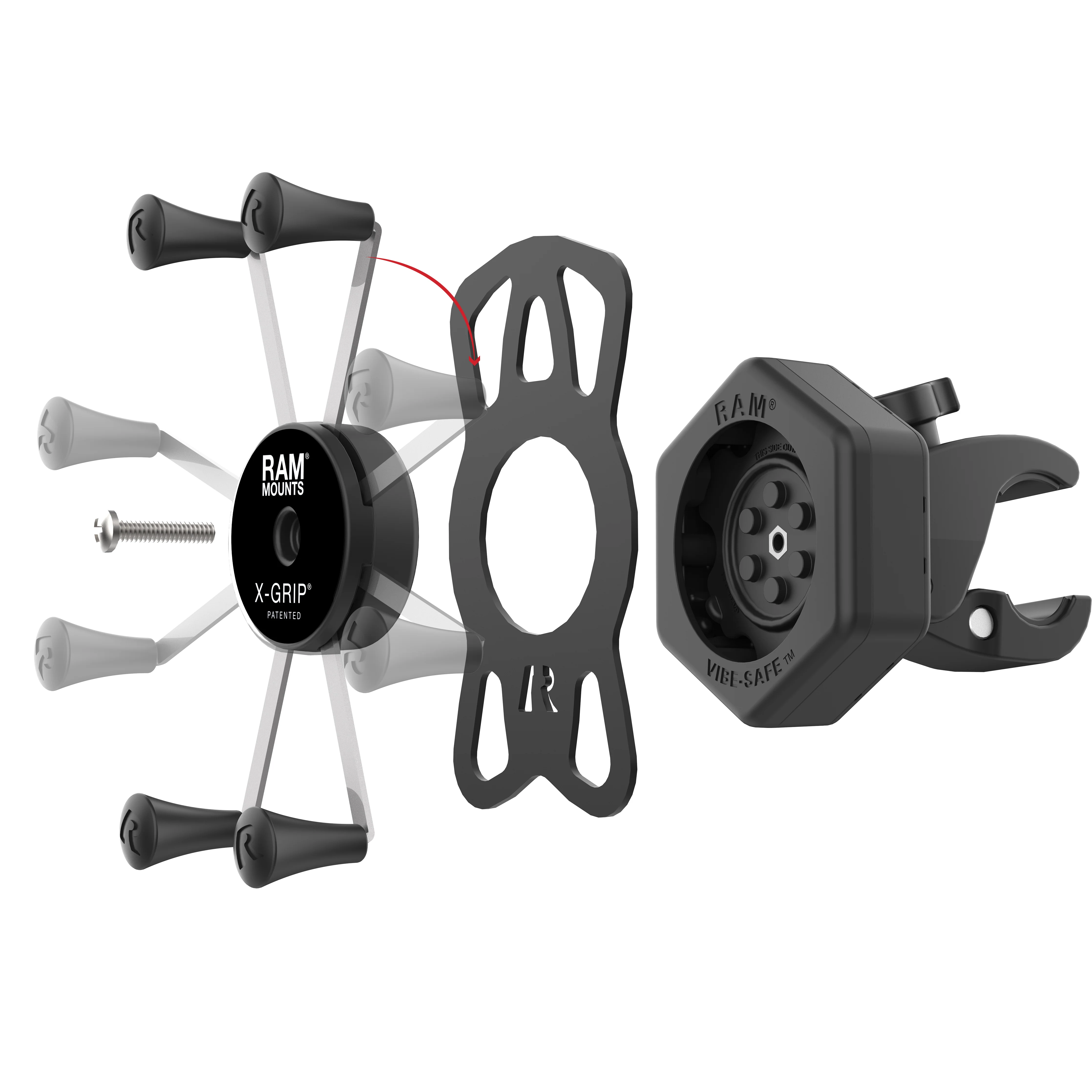 RAM® X-Grip® Large Phone Mount with Vibe-Safe™ & Small Tough-Claw™ - Image 5