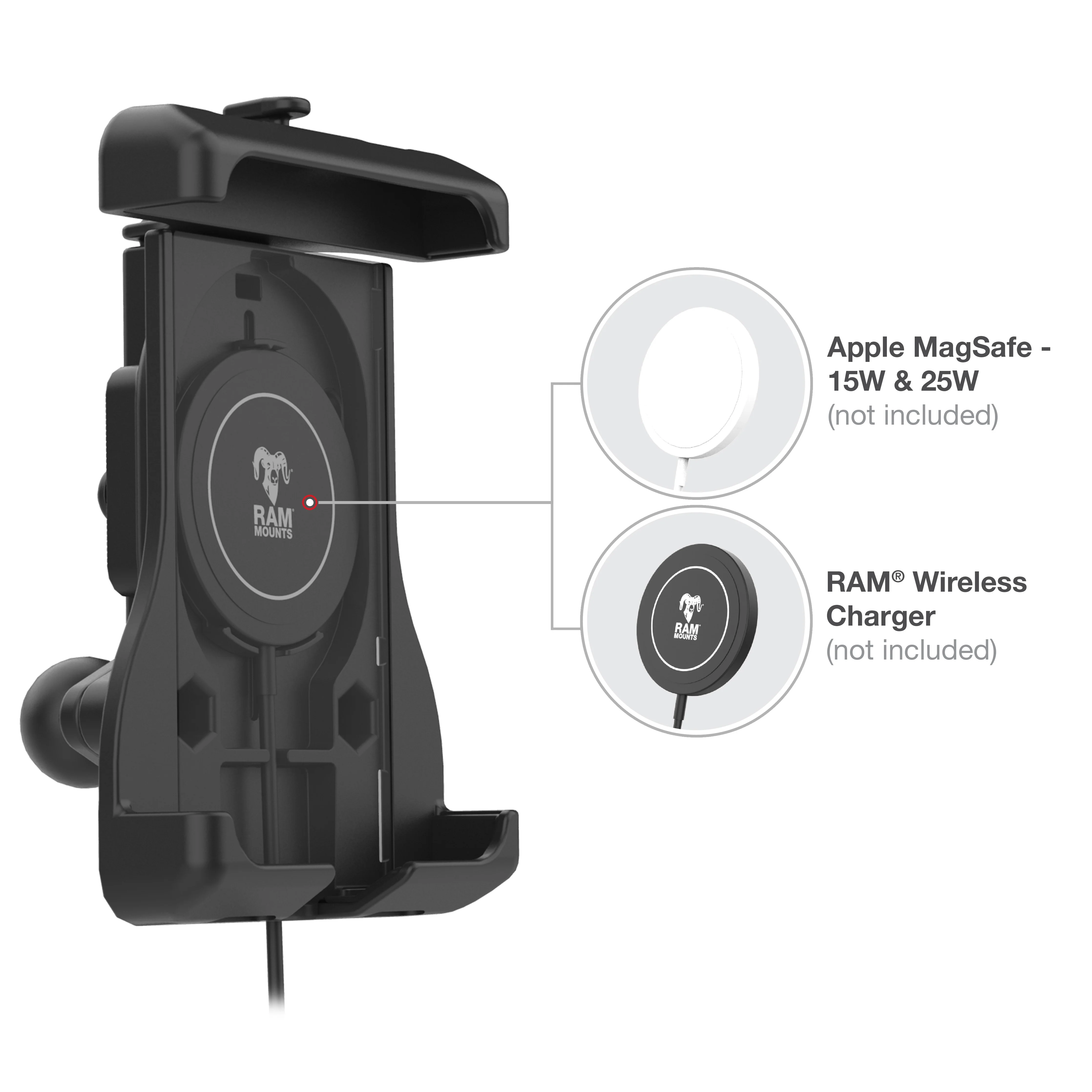 RAM® Quick-Grip™ Holder with Ball for iPhone 12 Series + MagSafe - Image 3