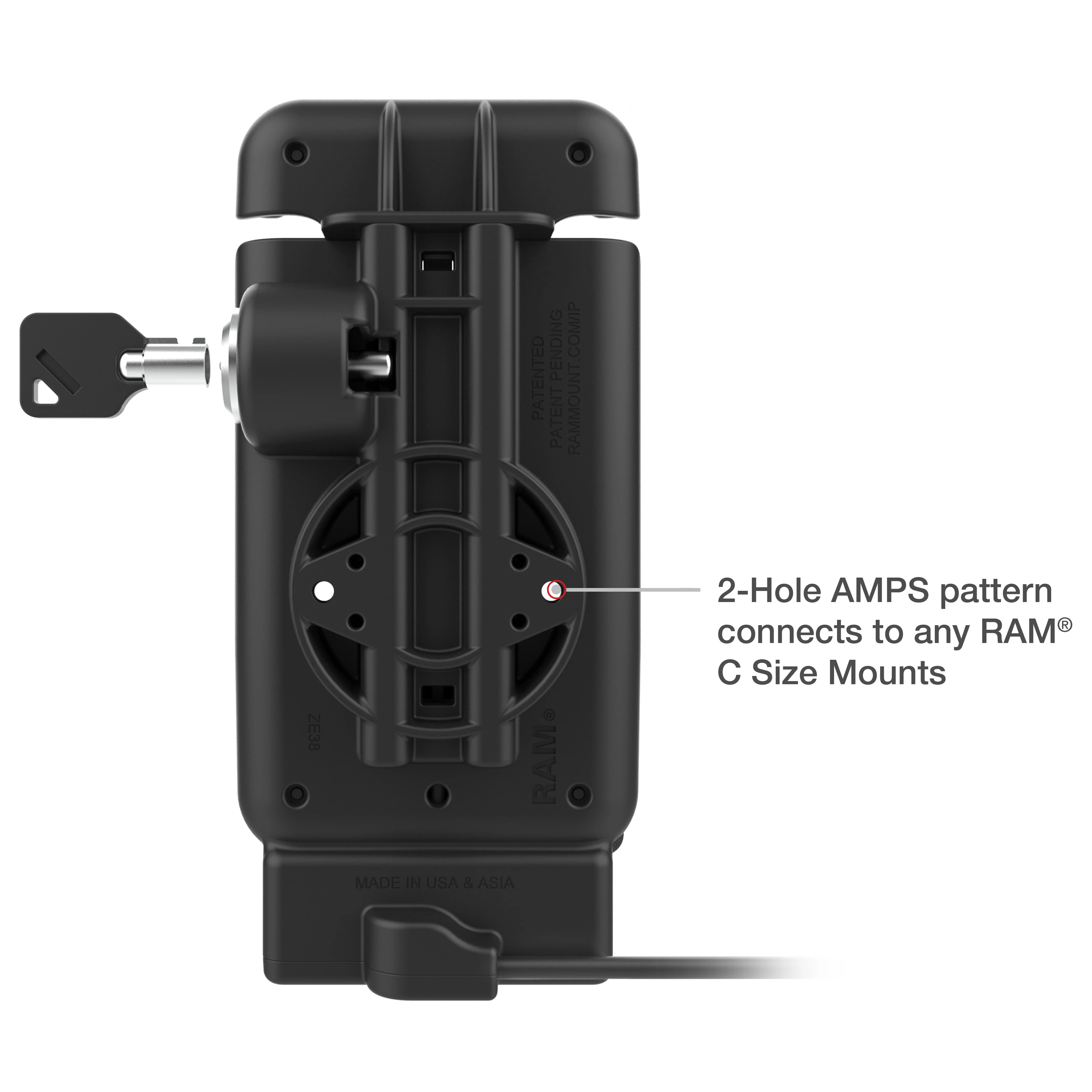 RAM® Powered Locking Vehicle Dock for XCover7 Pro & 6 Pro Without Case - Image 4