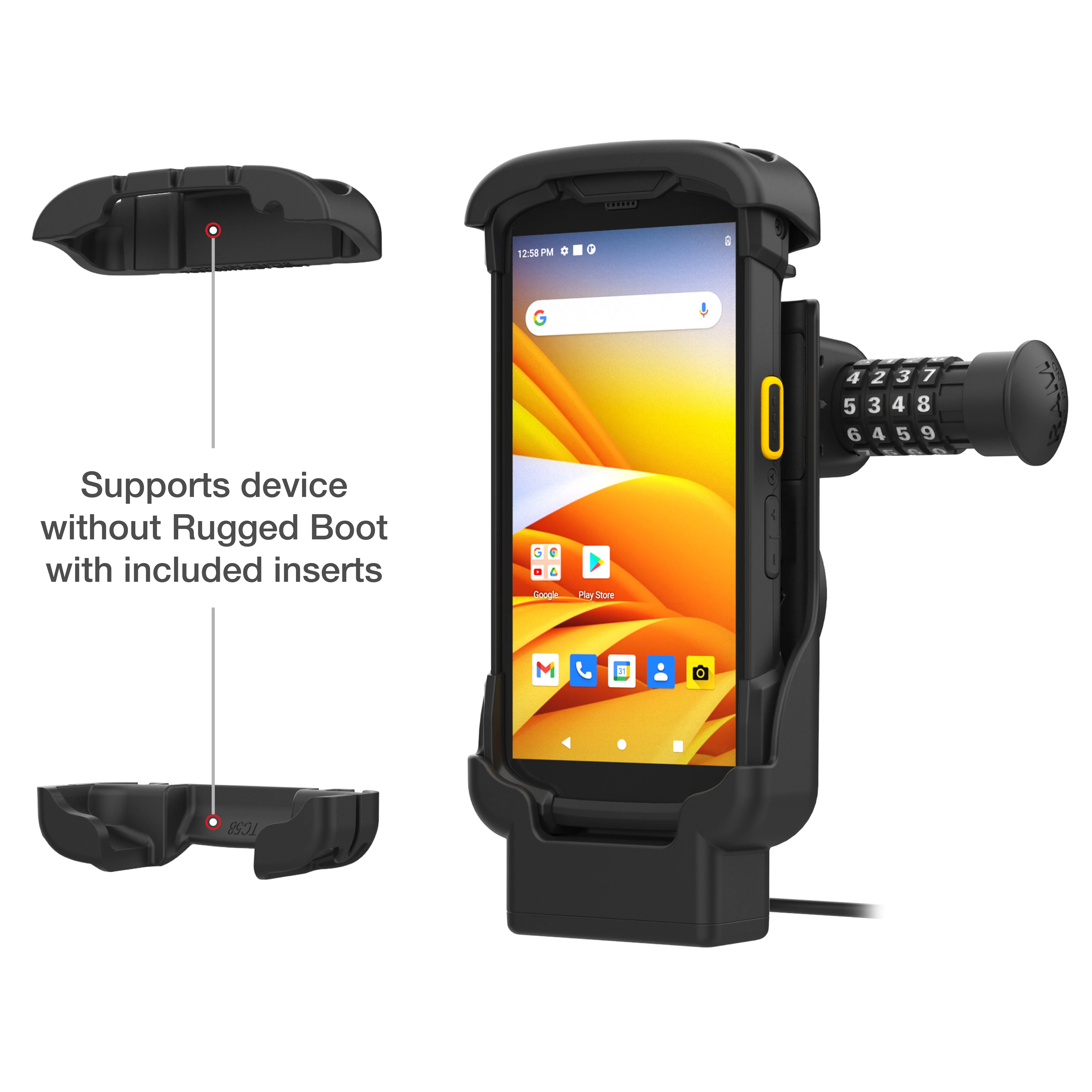 RAM® Combo-Locking Form-Fit Powered Dock for Zebra TC73 & TC78 - Image 4