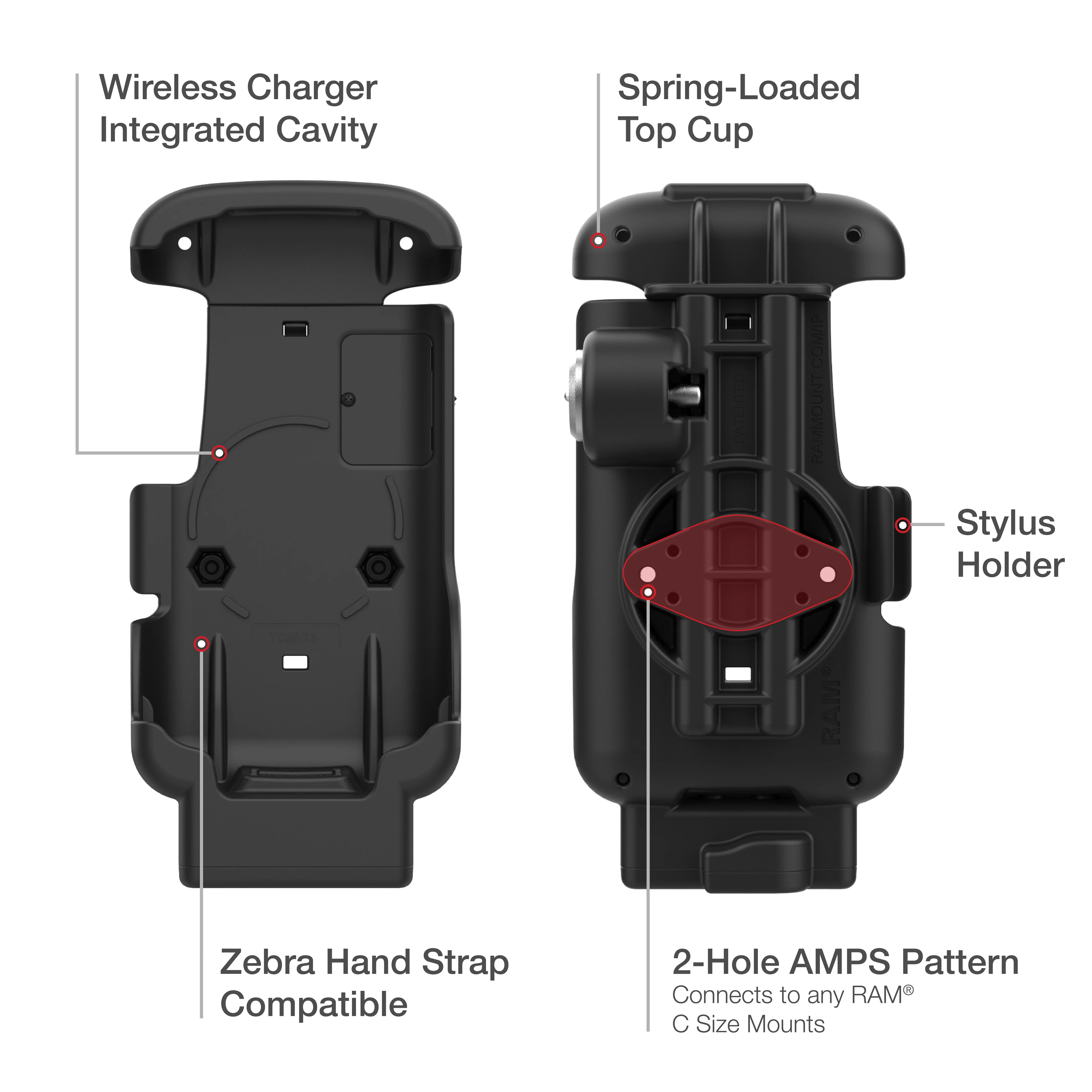 RAM® Key-Locking Form-Fit Holder for Zebra TC73 & TC78 - Image 6