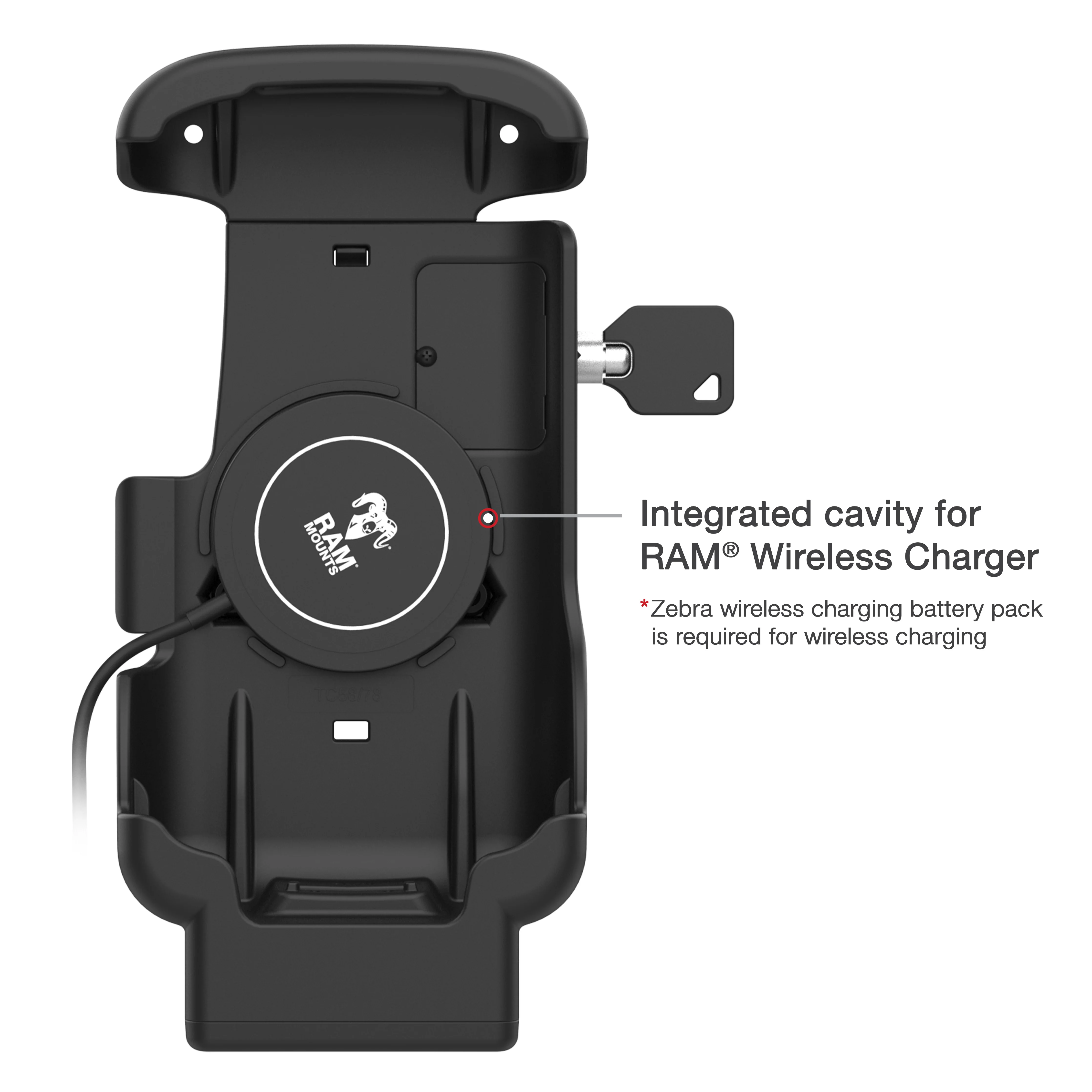 RAM® Key-Locking Form-Fit Dock for Zebra TC53 & TC58 - Image 4