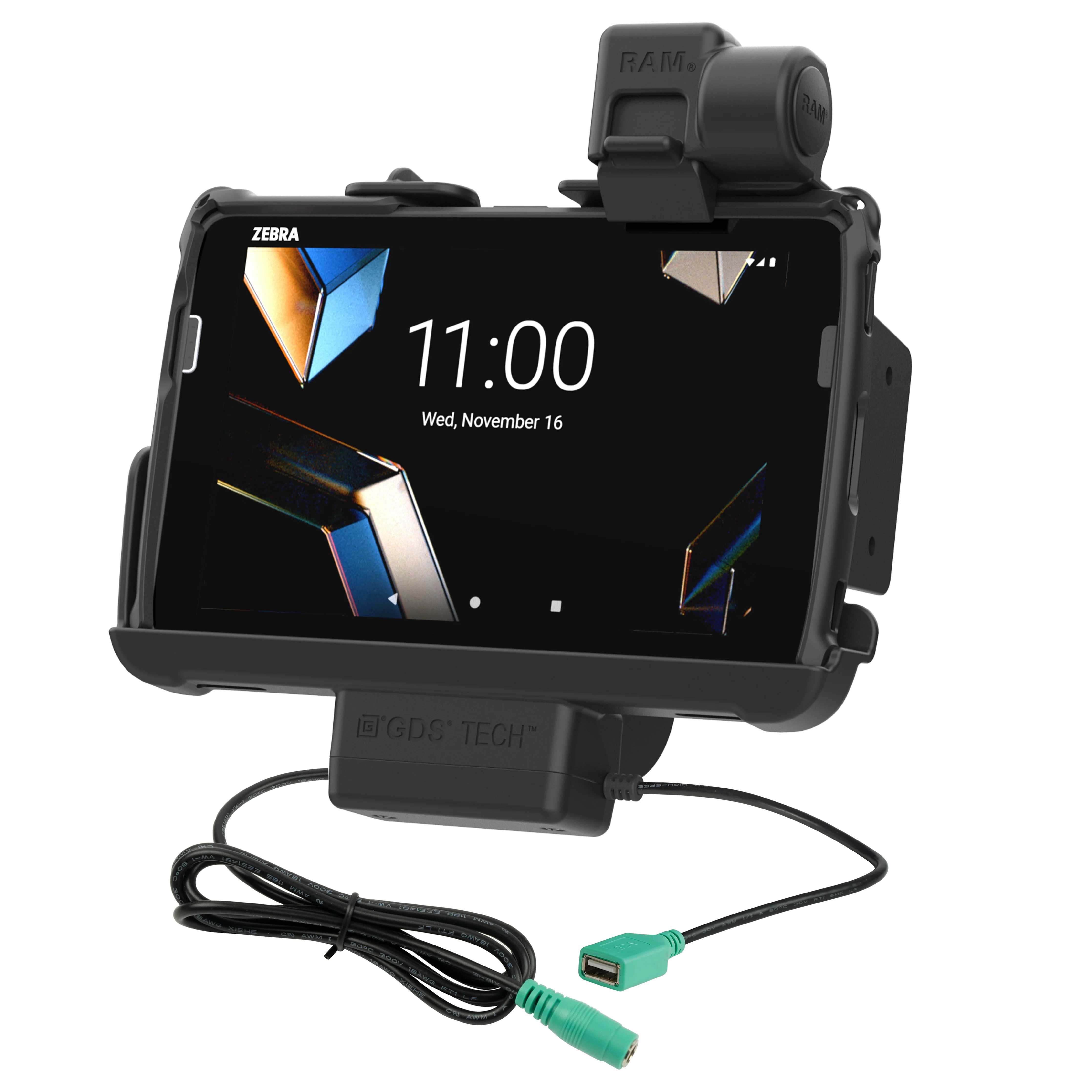 RAM® Tough-Dock™ Power + Data with Latch for Zebra ET4x 8"