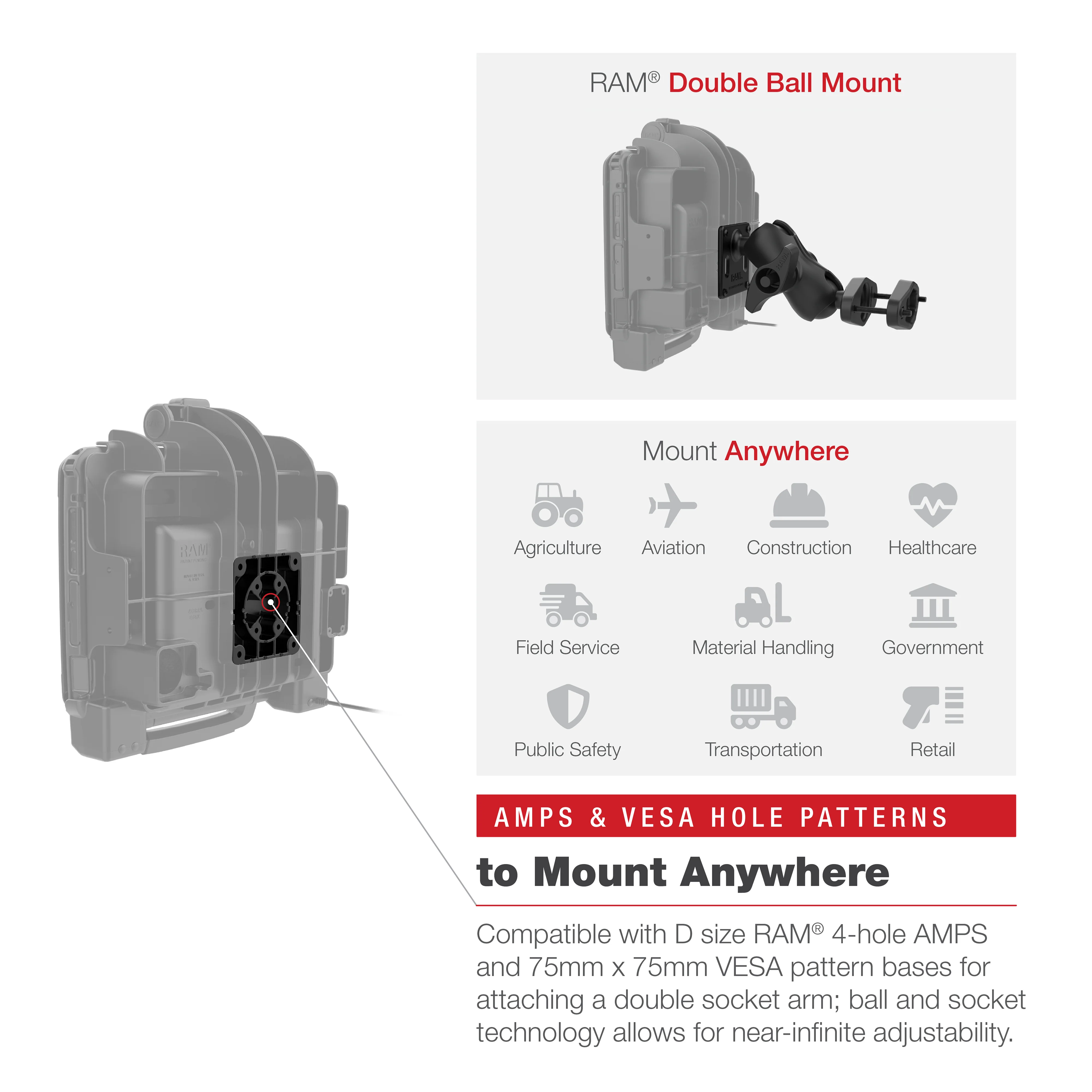 RAM® Powered Dock for Zebra ET8x 2-in-1 Tablet - Image 7