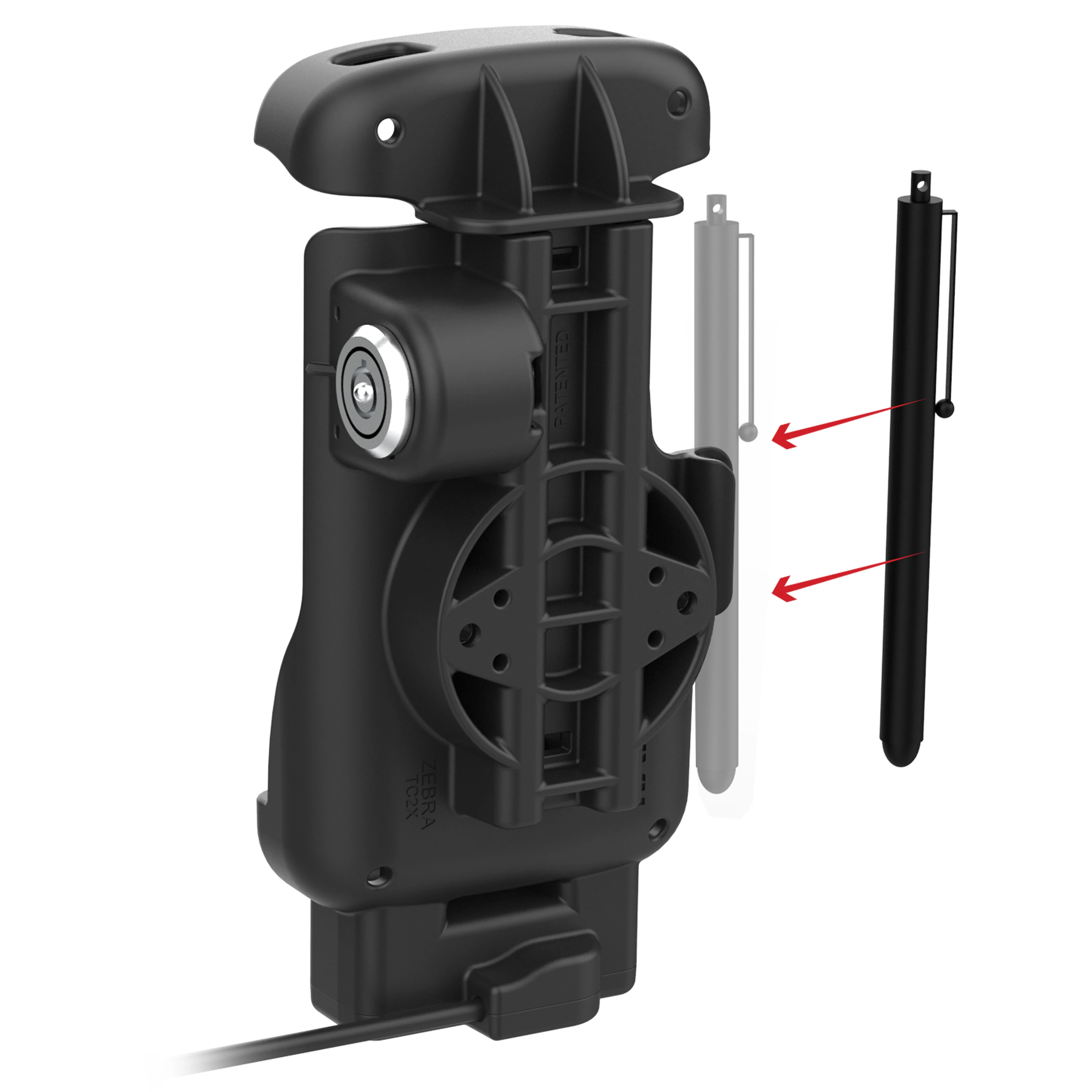 RAM® Locking Form-Fit Powered Dock for Zebra TC22 & TC27 with Boot - Image 3