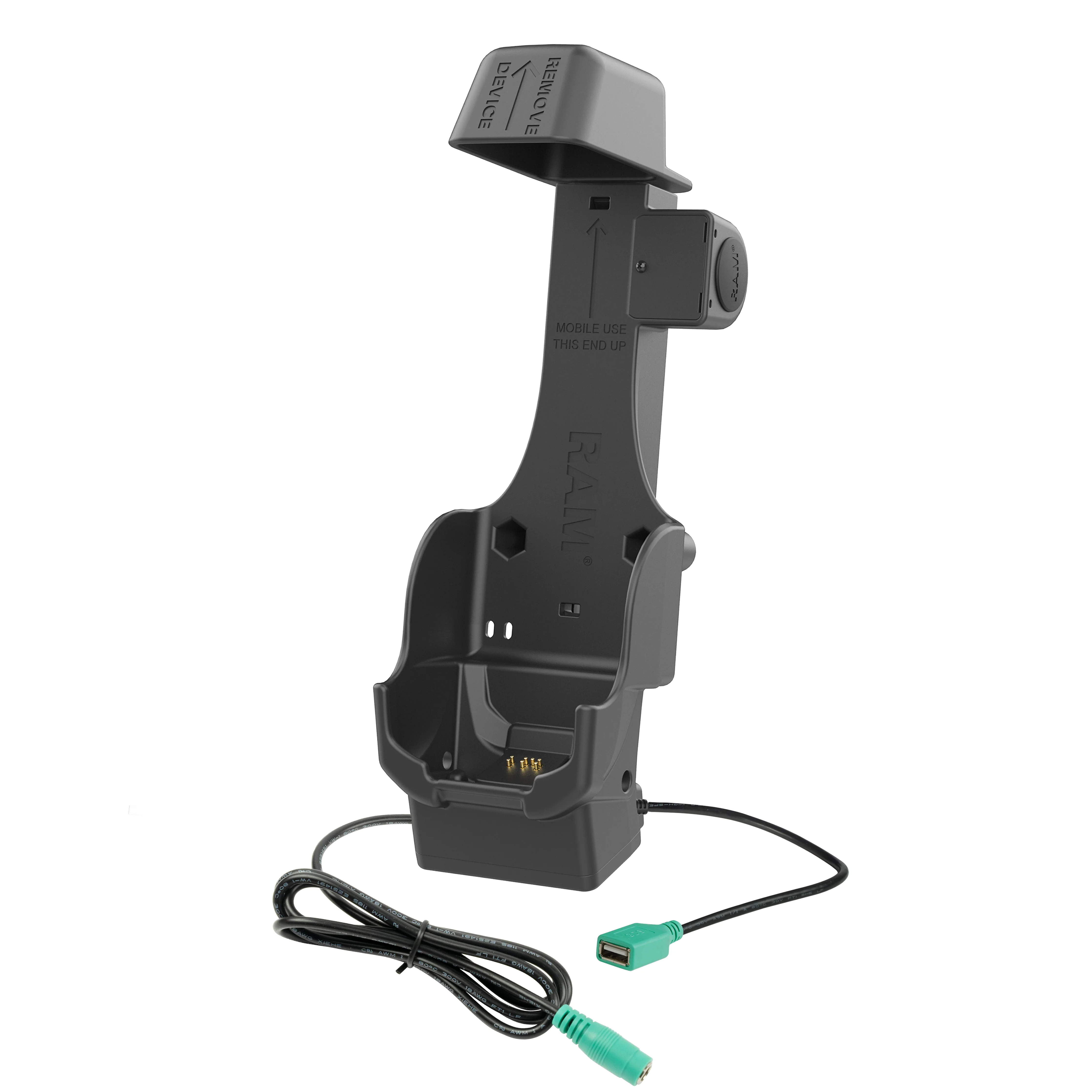 RAM® Powered Dock + Single USB-A for Zebra TC8300 - Heated Pins - Image 2