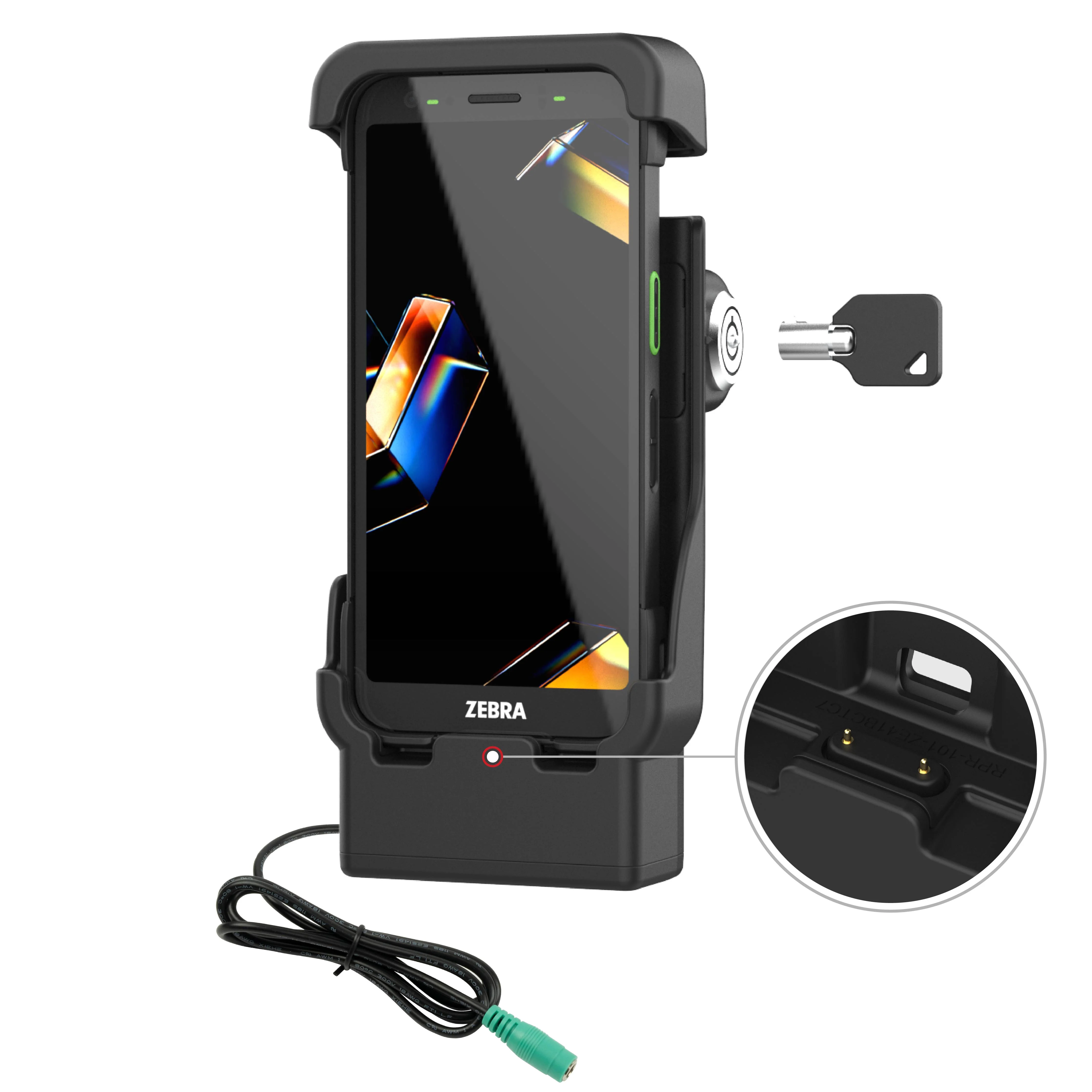 RAM® Locking Powered Dock with Pogo Pins for Zebra TC701