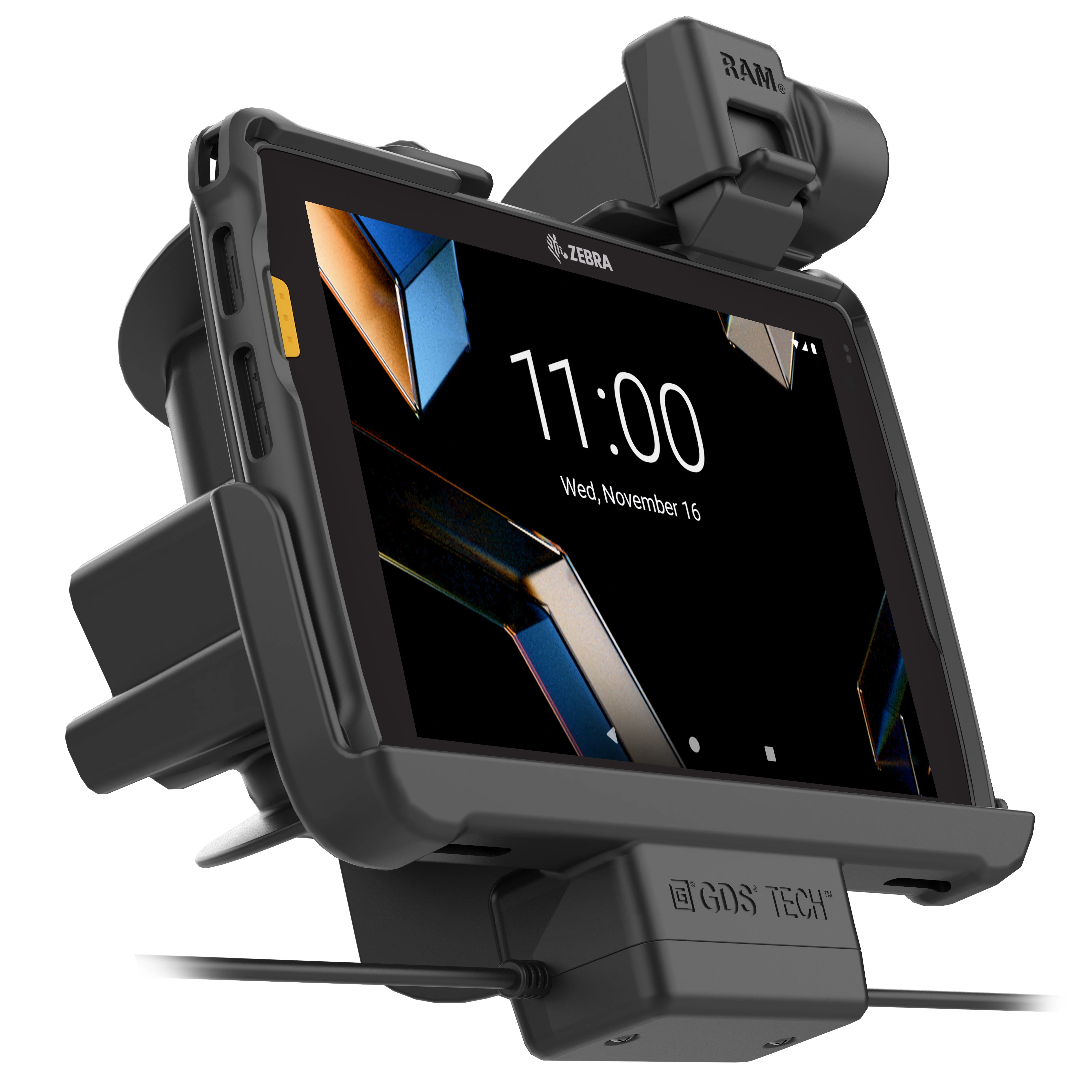 Locking RAM® Tough-Dock™ Power + Dual USB for Zebra ET401 8" - Image 5