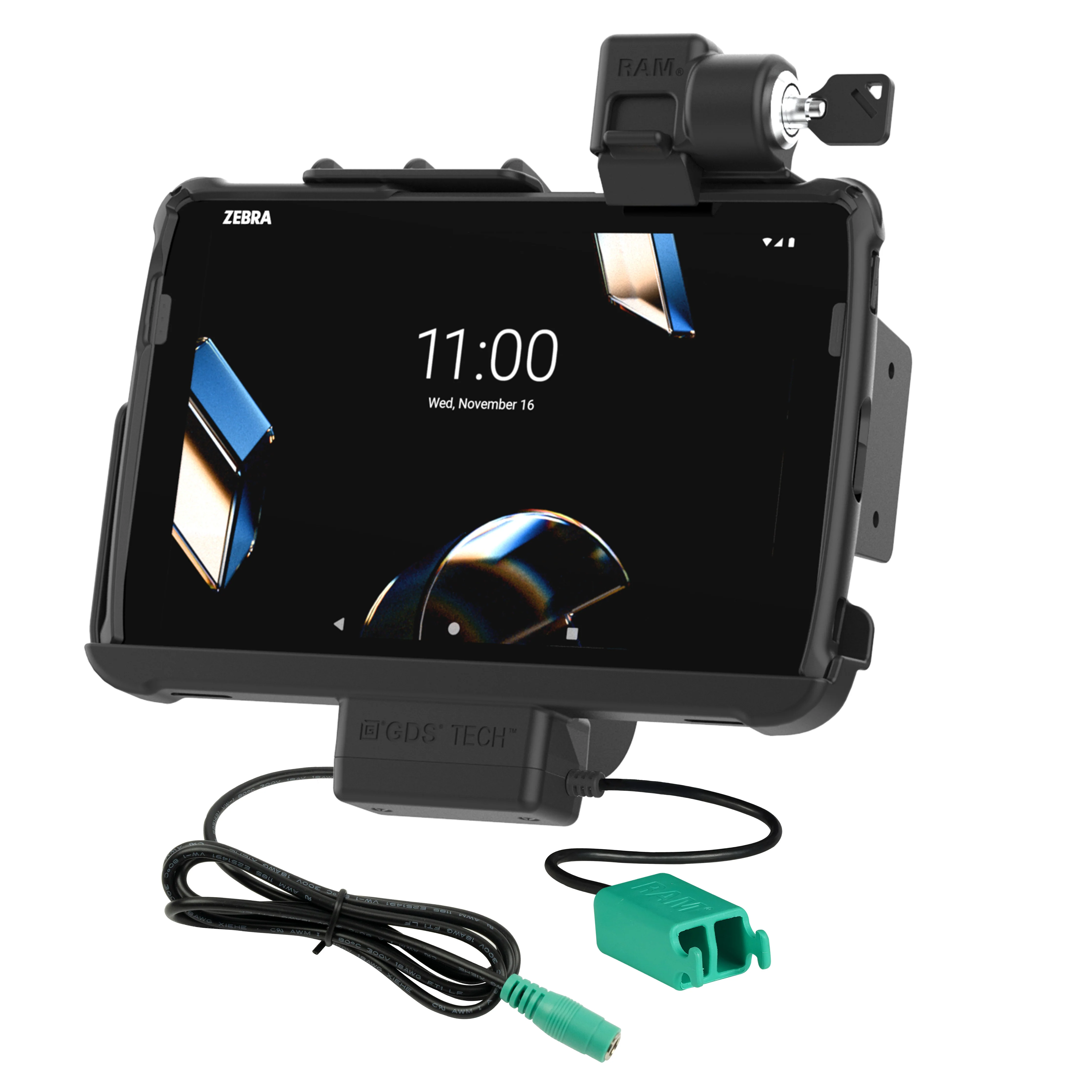 Locking RAM® Tough-Dock™ Power + Dual USB for Zebra ET401 10"