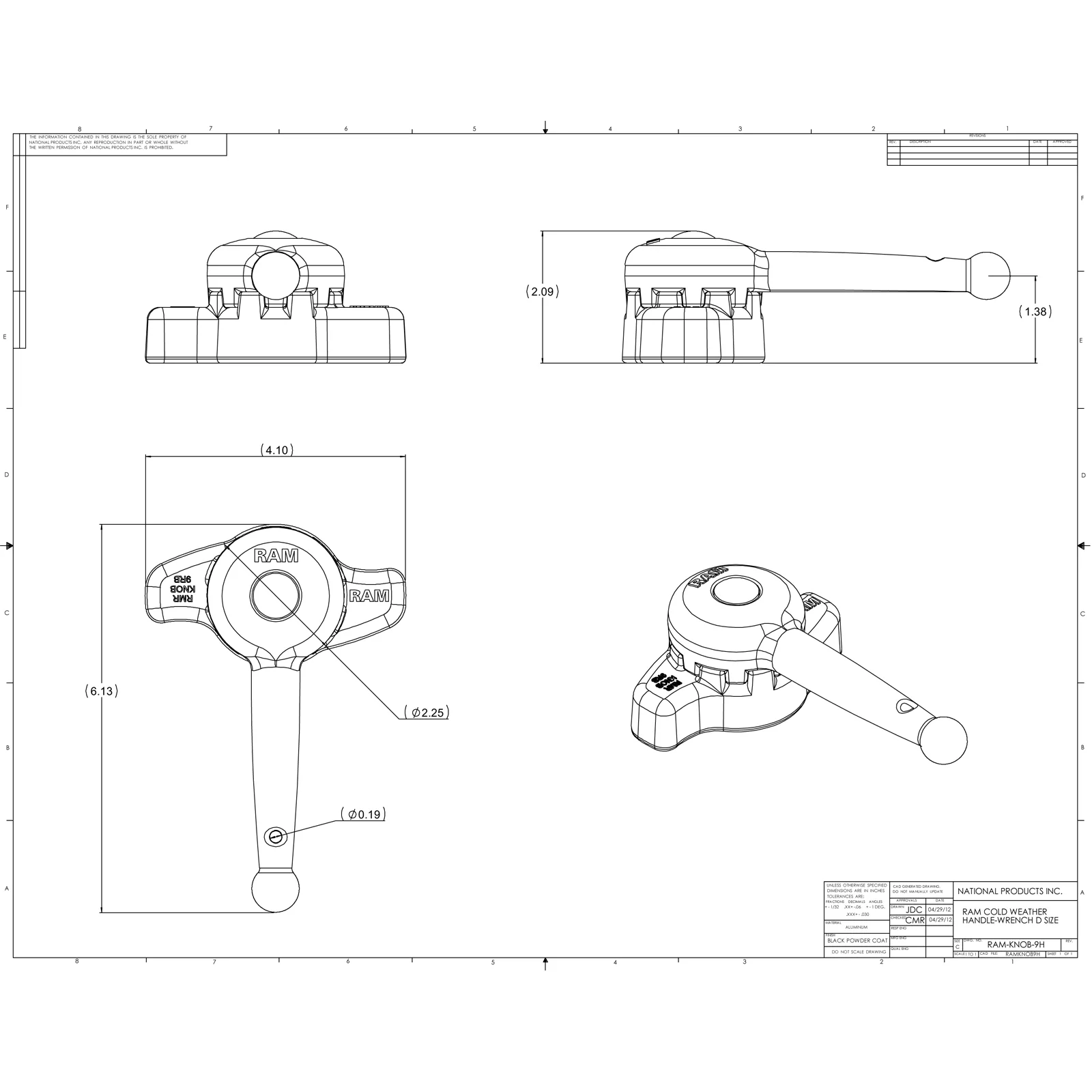 RAM® Hi-Torq™ Wrench for D Size Socket Arms - Image 2