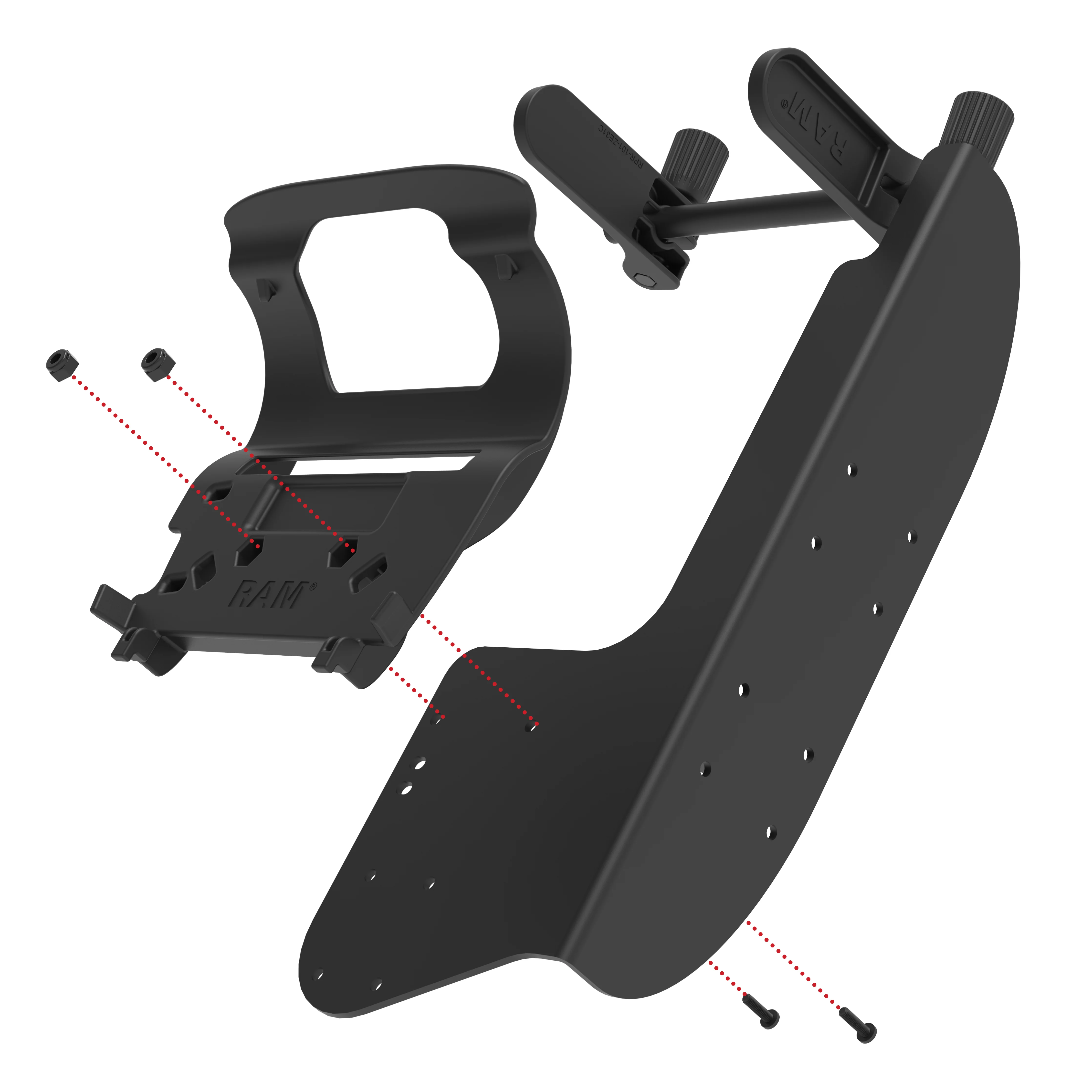 RAM® Printer Mount with Paper Feed for Zebra ZQ630 Series - Image 2