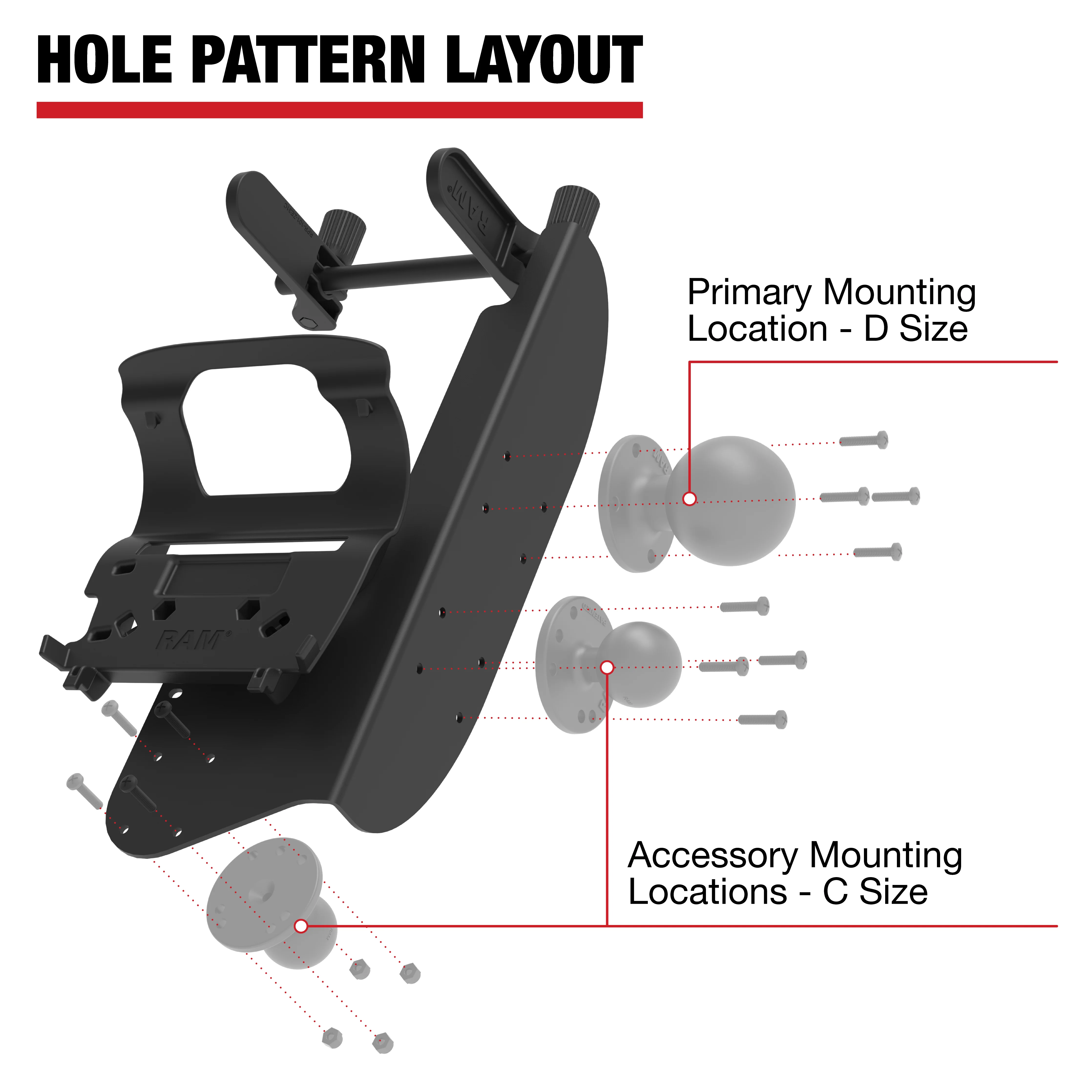 RAM® Printer Mount with Paper Feed for Zebra ZQ630 Series - Image 5