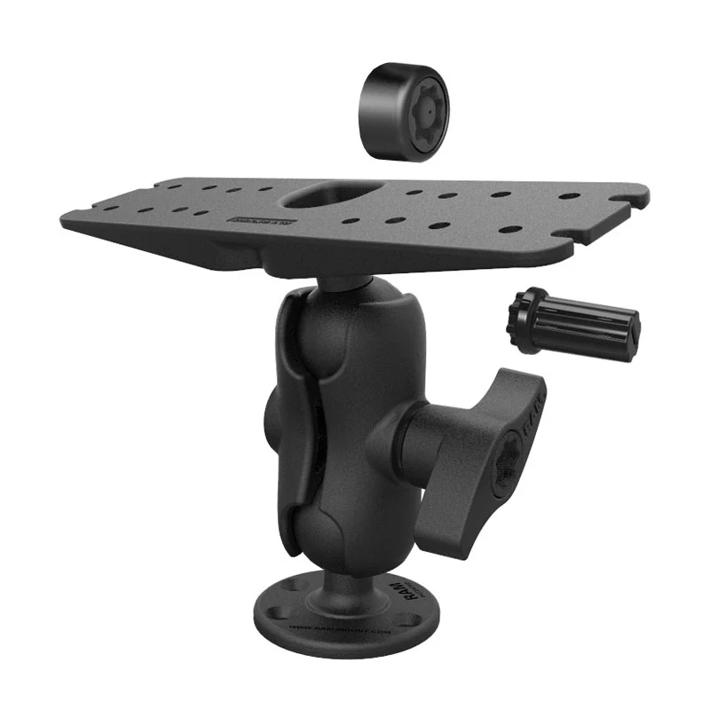 RAM® Pin-Lock™ Marine Electronic Mount with Gimbal Knob - D Size Short - Image 2
