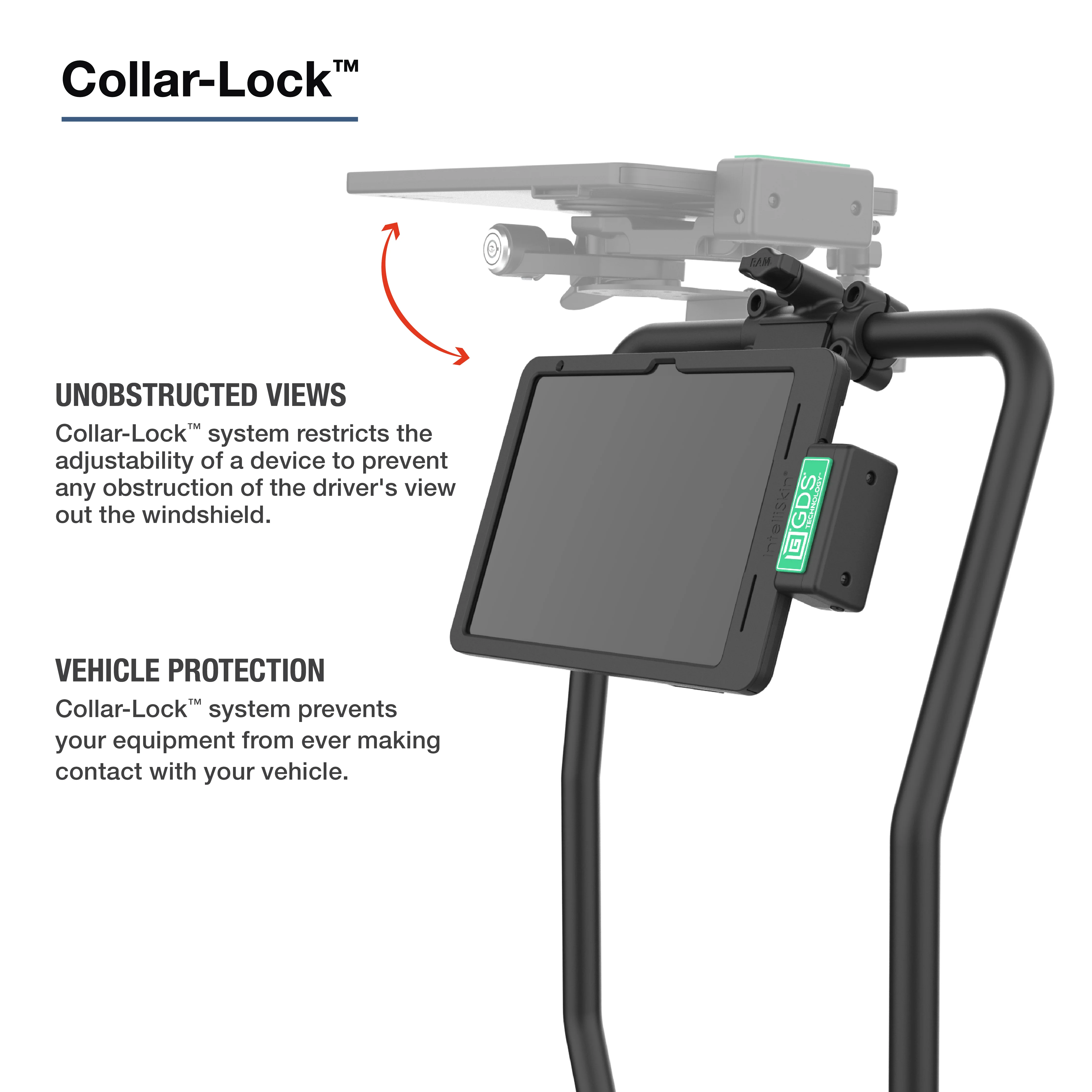 RAM® Friction Hinge Mount with AMPS Bracket for Tough-Bar™ - Image 4
