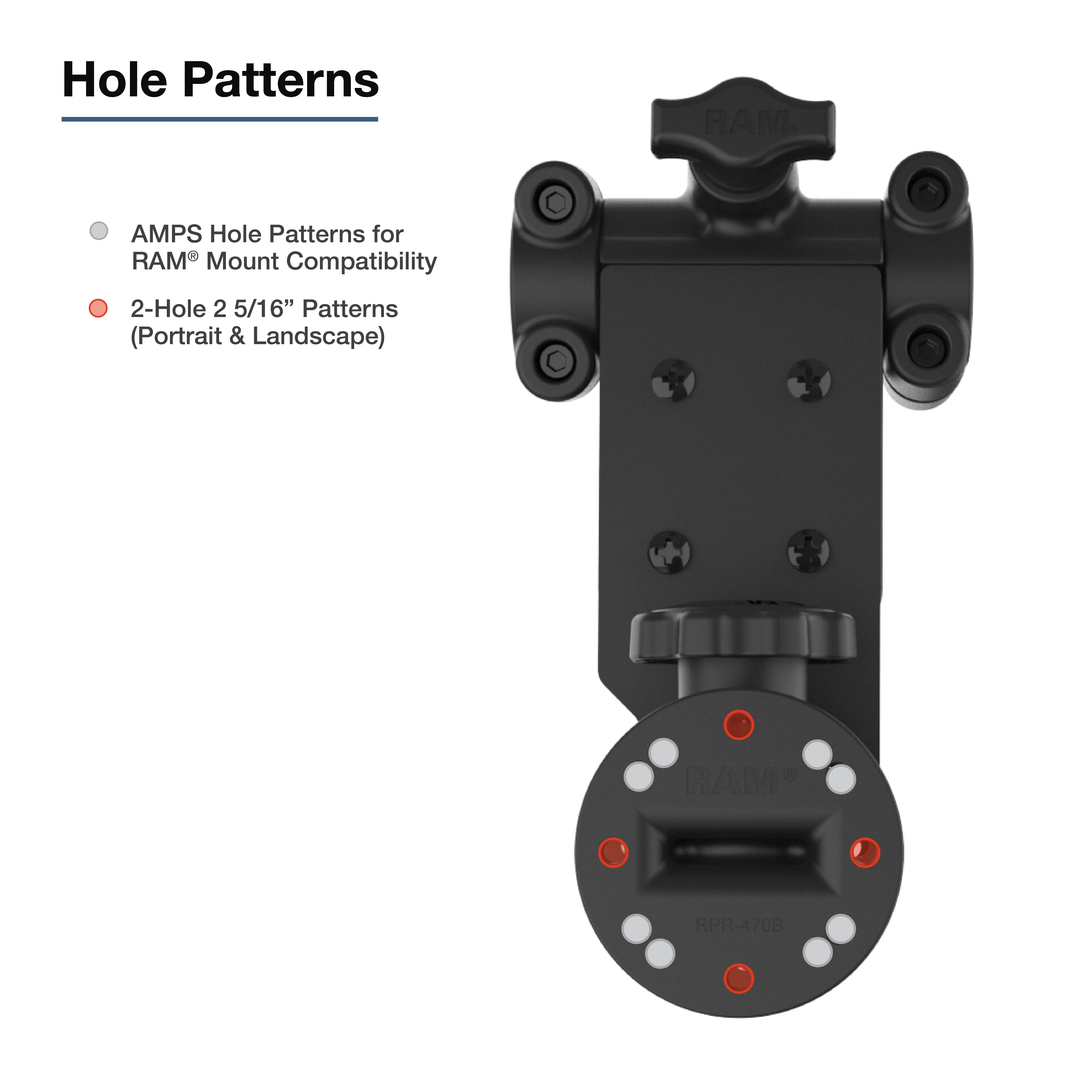 RAM® Friction Hinge Mount for Tough-Bar™ with Pivot Feature - Image 5