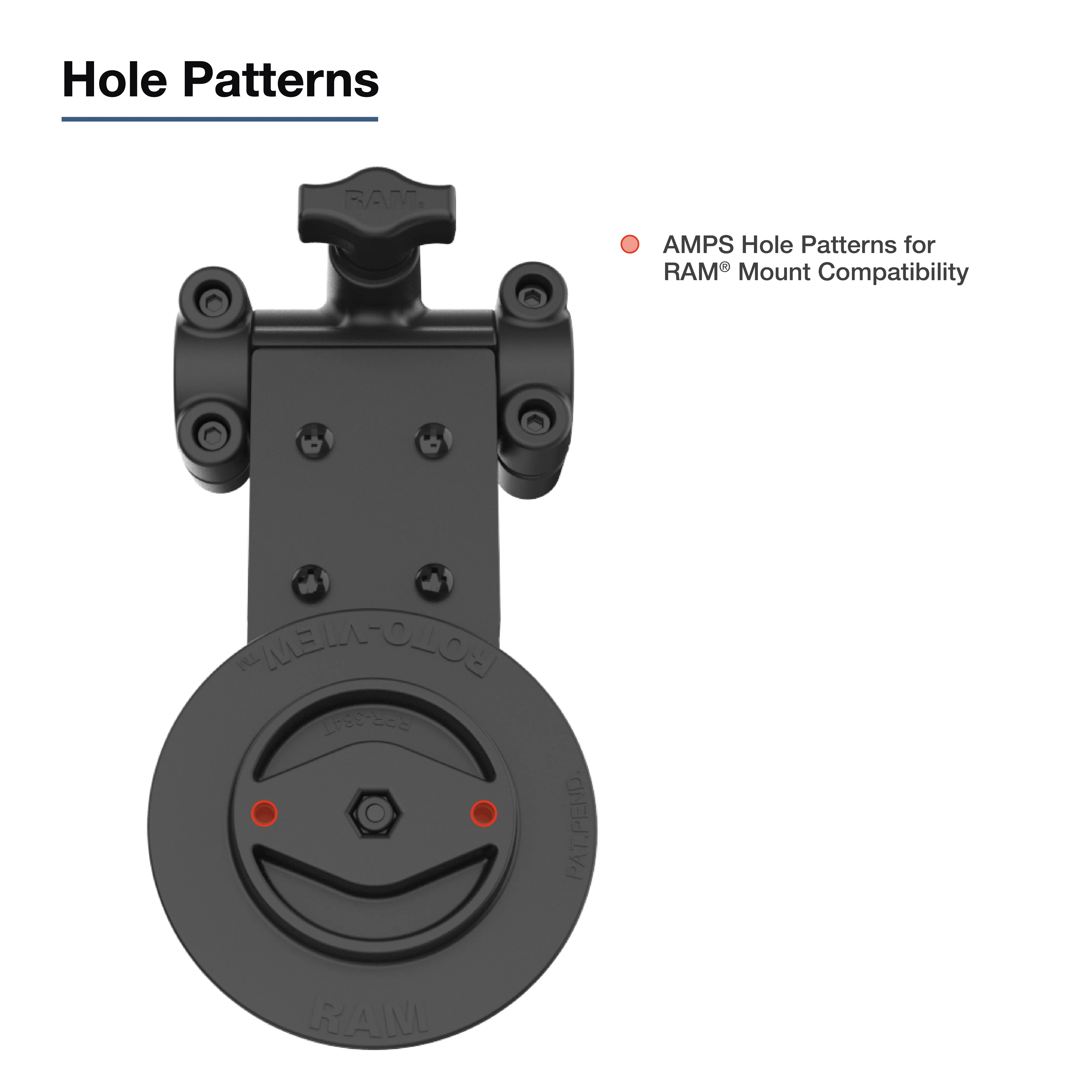 RAM® Friction Hinge Mount for Tough-Bar™ with Roto-View™ - Image 5