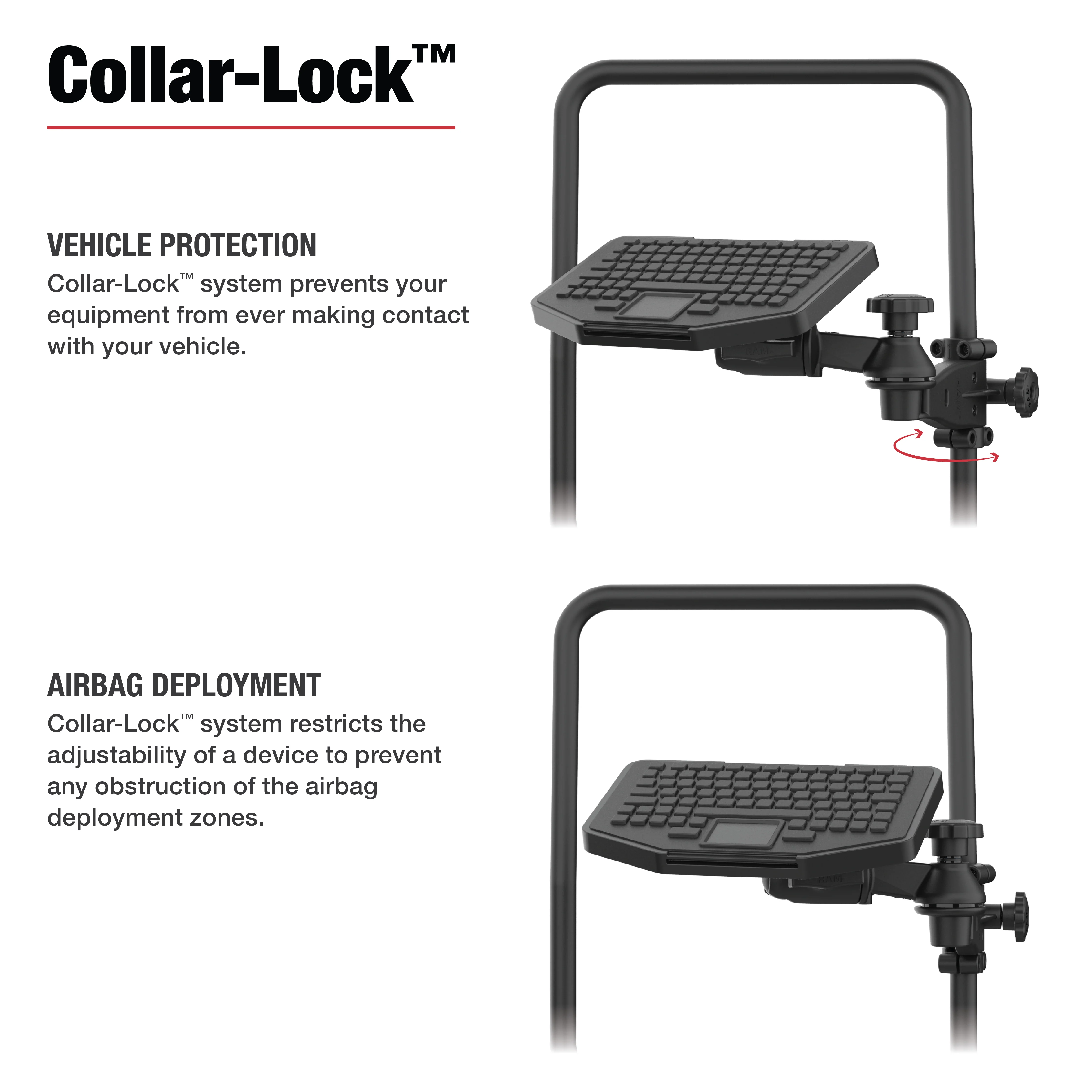 RAM® Friction Hinge 6" Arm & 6" Swing Arm with Ball for Tough-Bar™ - Image 3