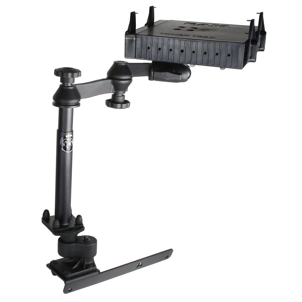 RAM® No-Drill™ Laptop Mount with Flat Arms for '12-26 Ram 2500 + More