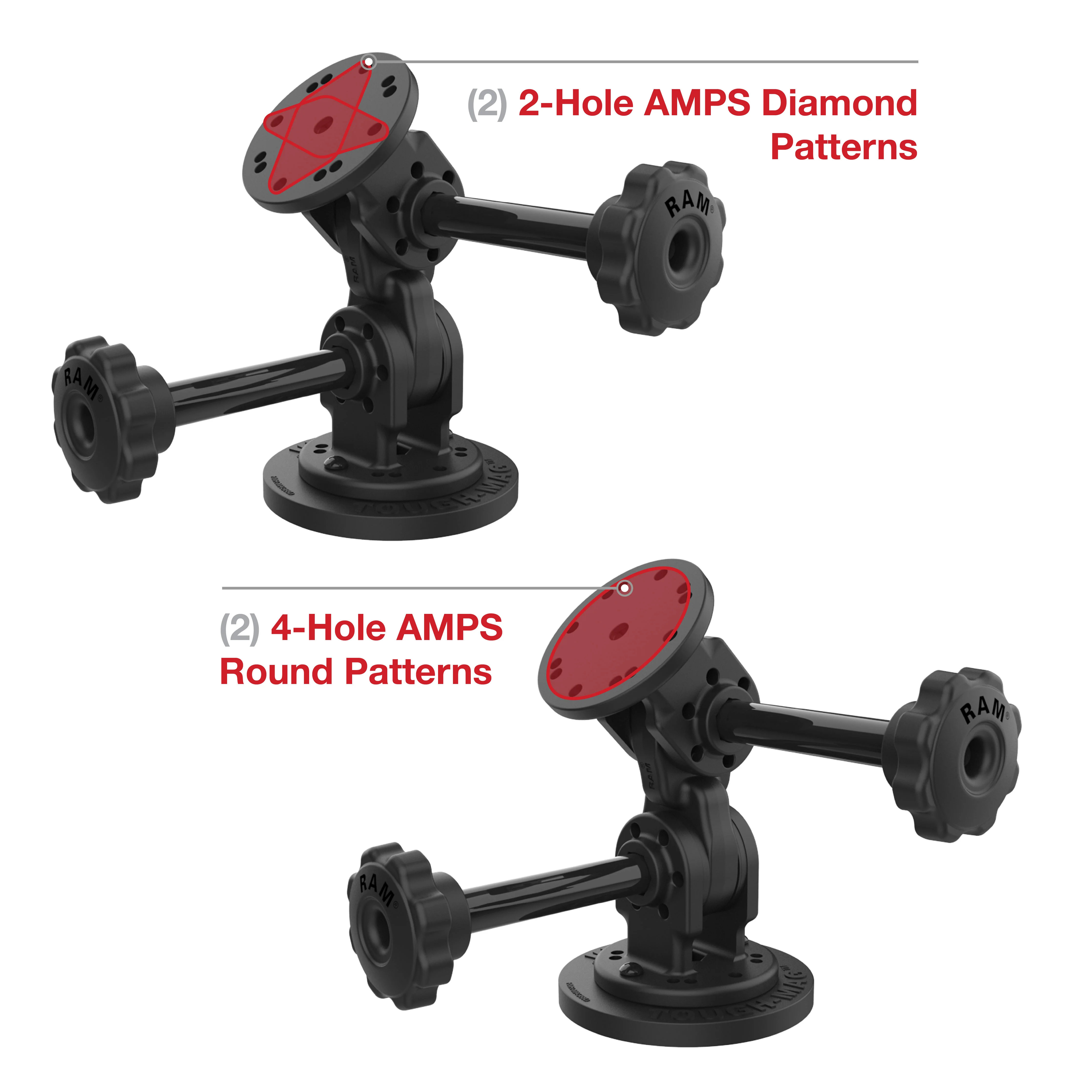 RAM® Dual 90-Degree Pivot Magnetic Mount with Knob - Image 4