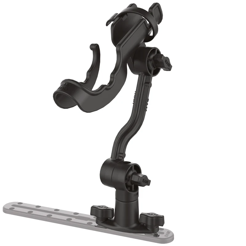 RAM ROD® Fishing Rod Holder with Extension Arm & Dual T-Bolt Track Base - Image 2