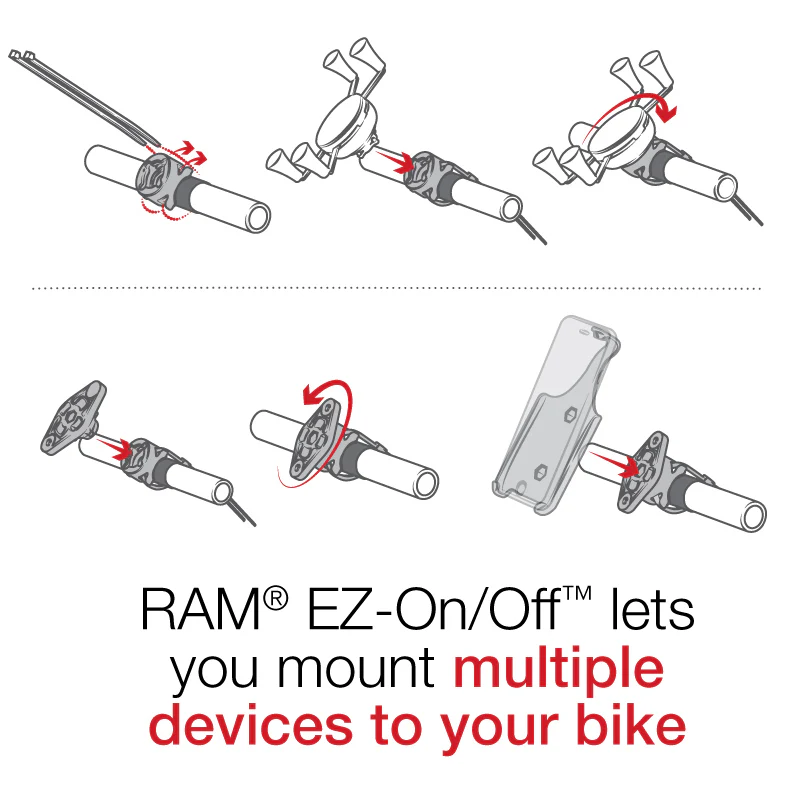 RAM® EZ-On/Off™ Bicycle Mount for Magellan eXplorist GC, 110, 310 & 350H - Image 3
