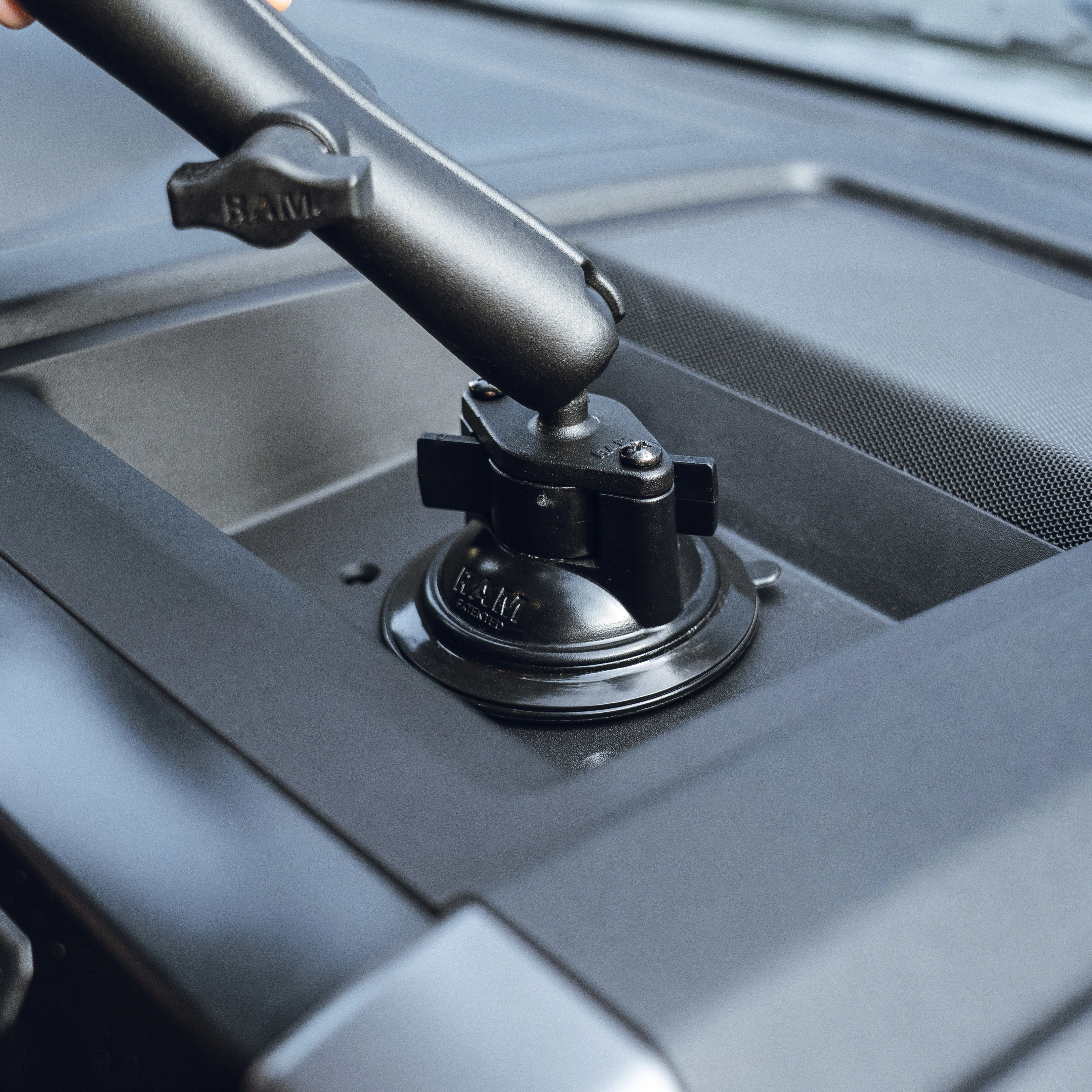 RAM® Black 3.5" Adhesive Plate for Suction Cups - Image 4