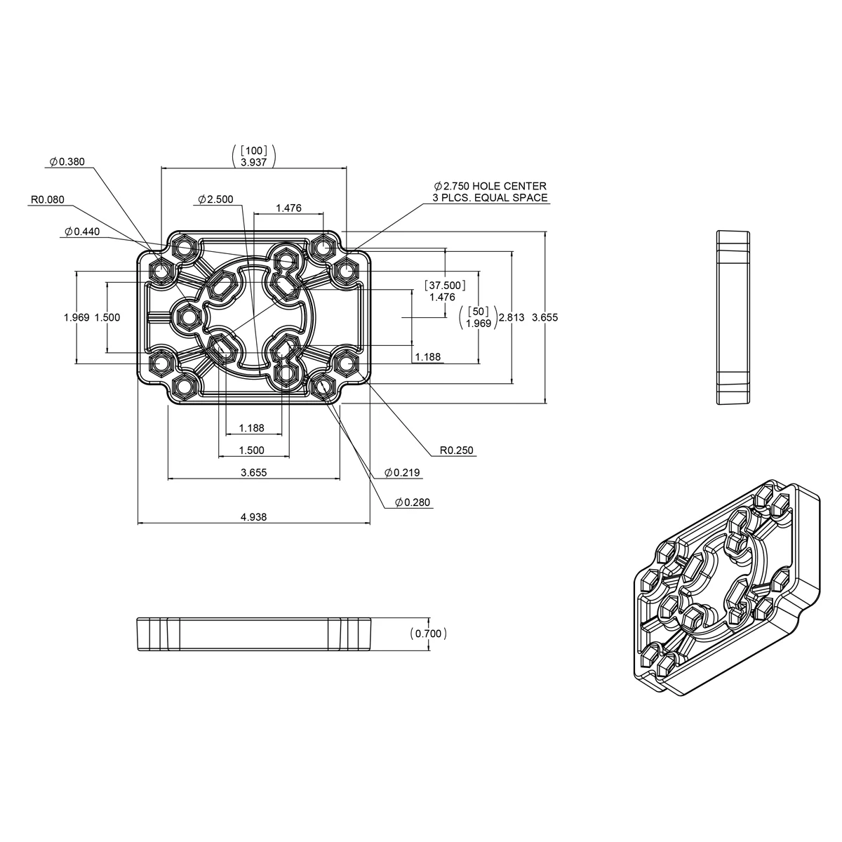 RAM® Adapt-To-RAM™ Hole Pattern Plate Adapter - Image 2