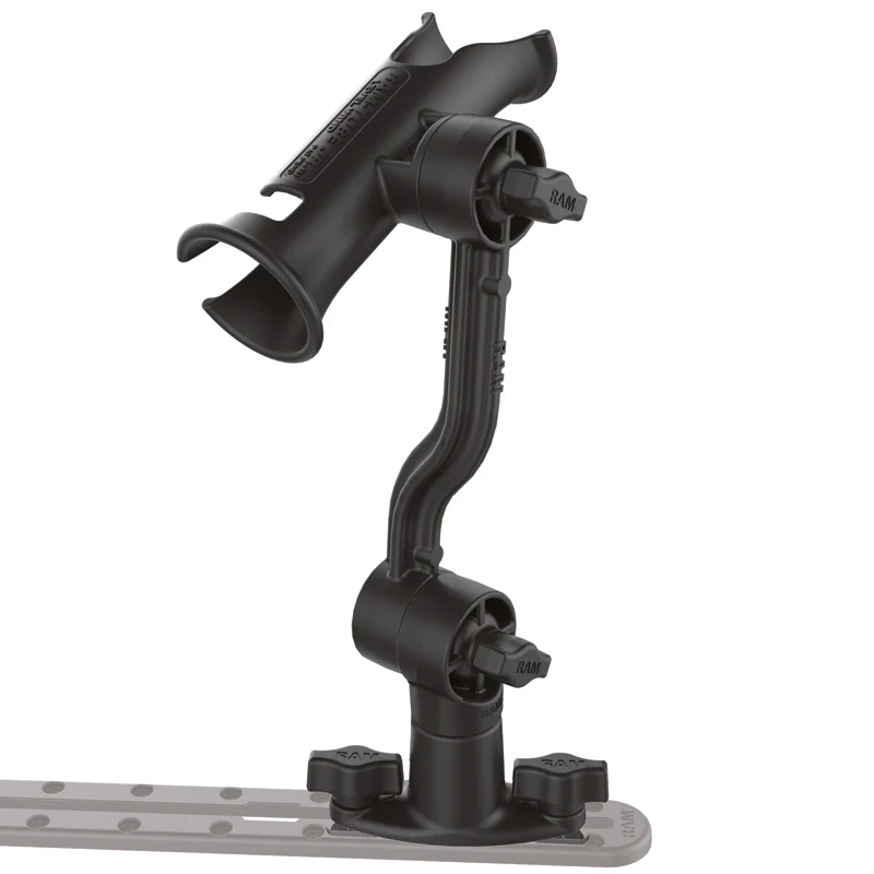 RAM® Tube Jr.™ Rod Holder with Extension Arm and Dual T-Bolt Track Base - Image 4