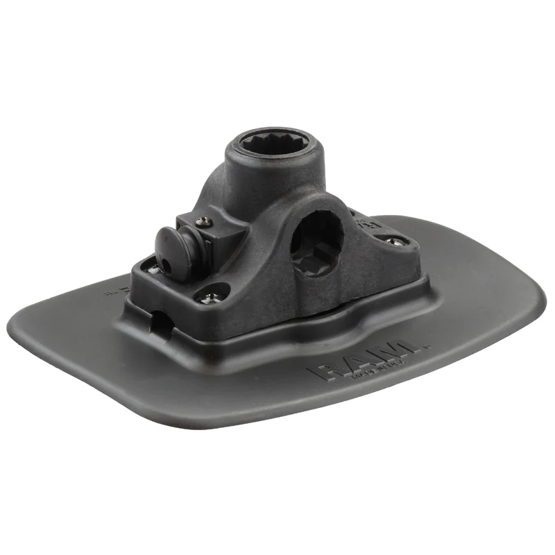 RAM® Bond-A-Base™ Black Adhesive Base with RAM ROD® Post/Spline Receiver
