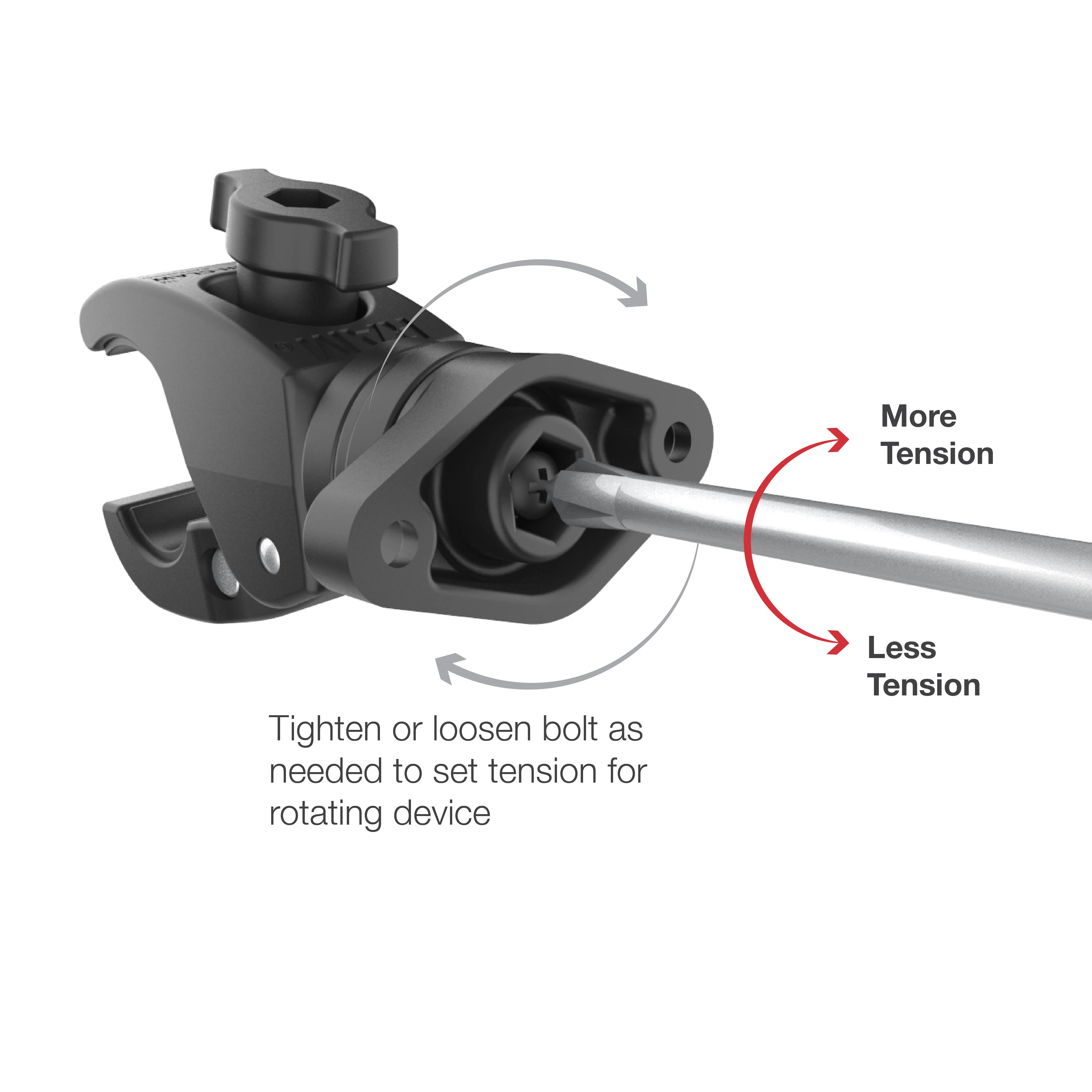 RAM® Rotating Low-Profile Tough-Claw™ Small Clamp Mount - Image 5
