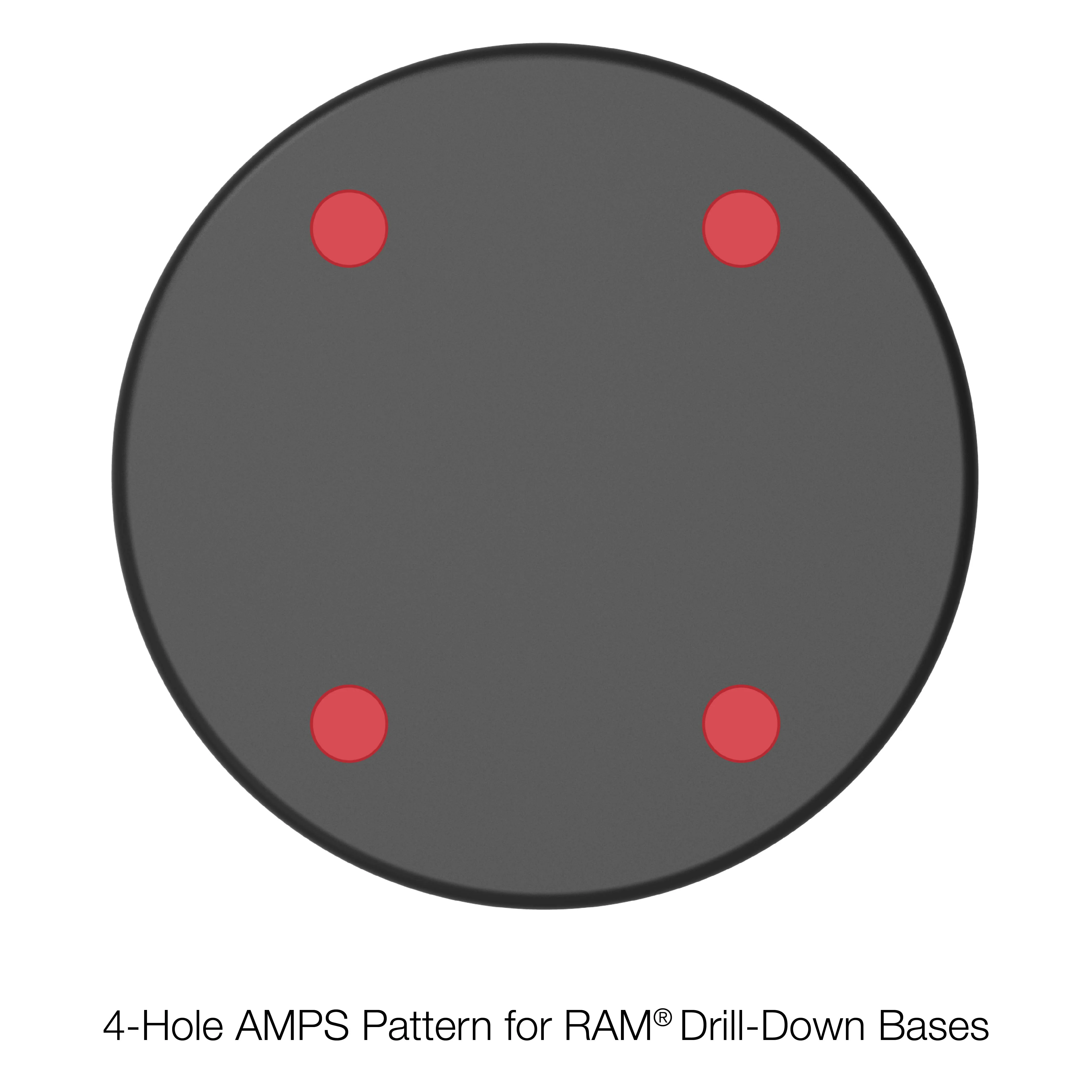 RAM® Cable Manager with AMPS Hole Pattern for Electronic Mounts - Image 4