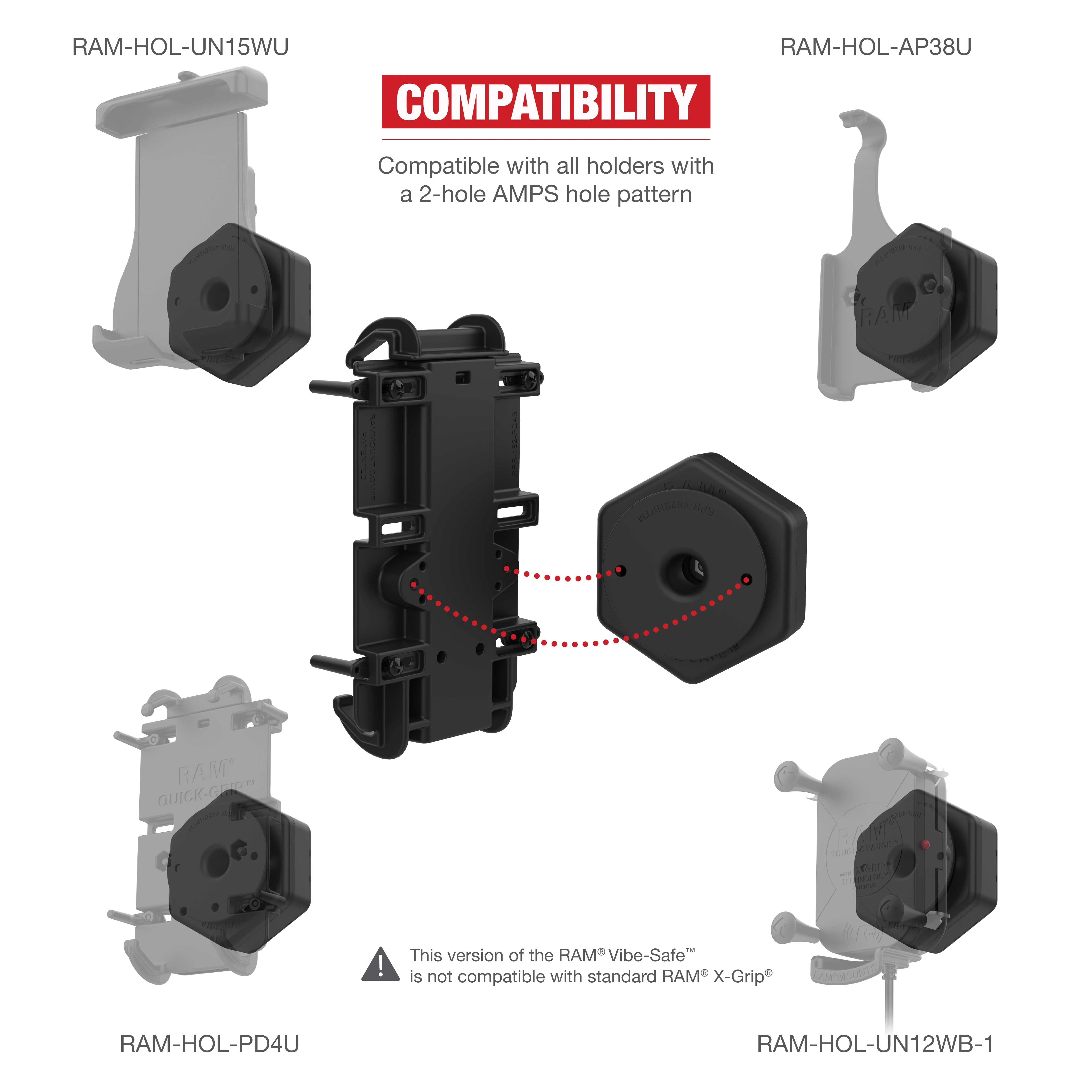 RAM® Vibe-Safe™ with NPT Adapter for 2-Hole Holders - Image 4