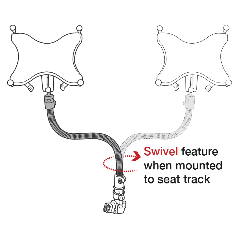 RAM® Tablet Mount for Wheelchairs with Quick Release & Swivel Feature - Image 3