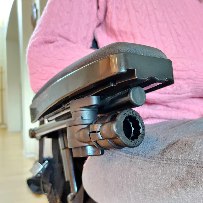 RAM® Universal Wheelchair Track Base with Quick Release & Swivel Feature - Image 5