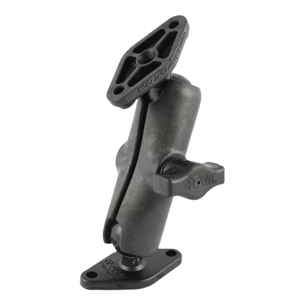 RAM® Universal Composite Double Ball Mount with Two Diamond Plates