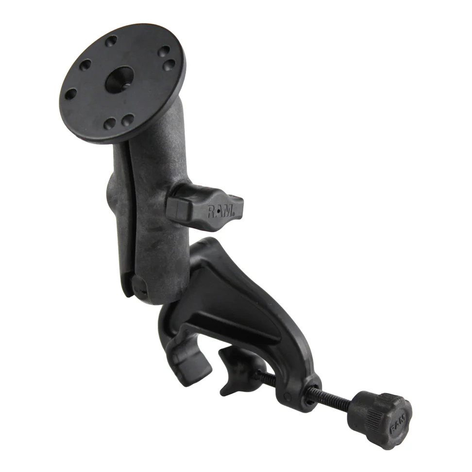 RAM® Yoke Clamp Mount with Composite Socket Arm & Aluminum Round Plate
