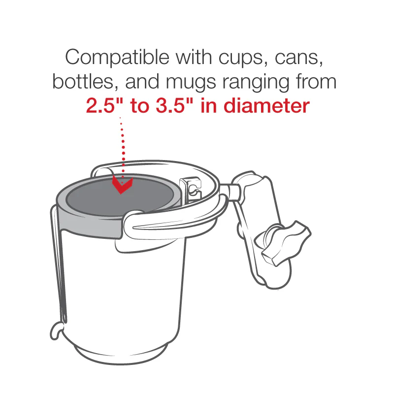 RAM® Level Cup™ 16oz Drink Holder with Double Socket Arm - Image 5