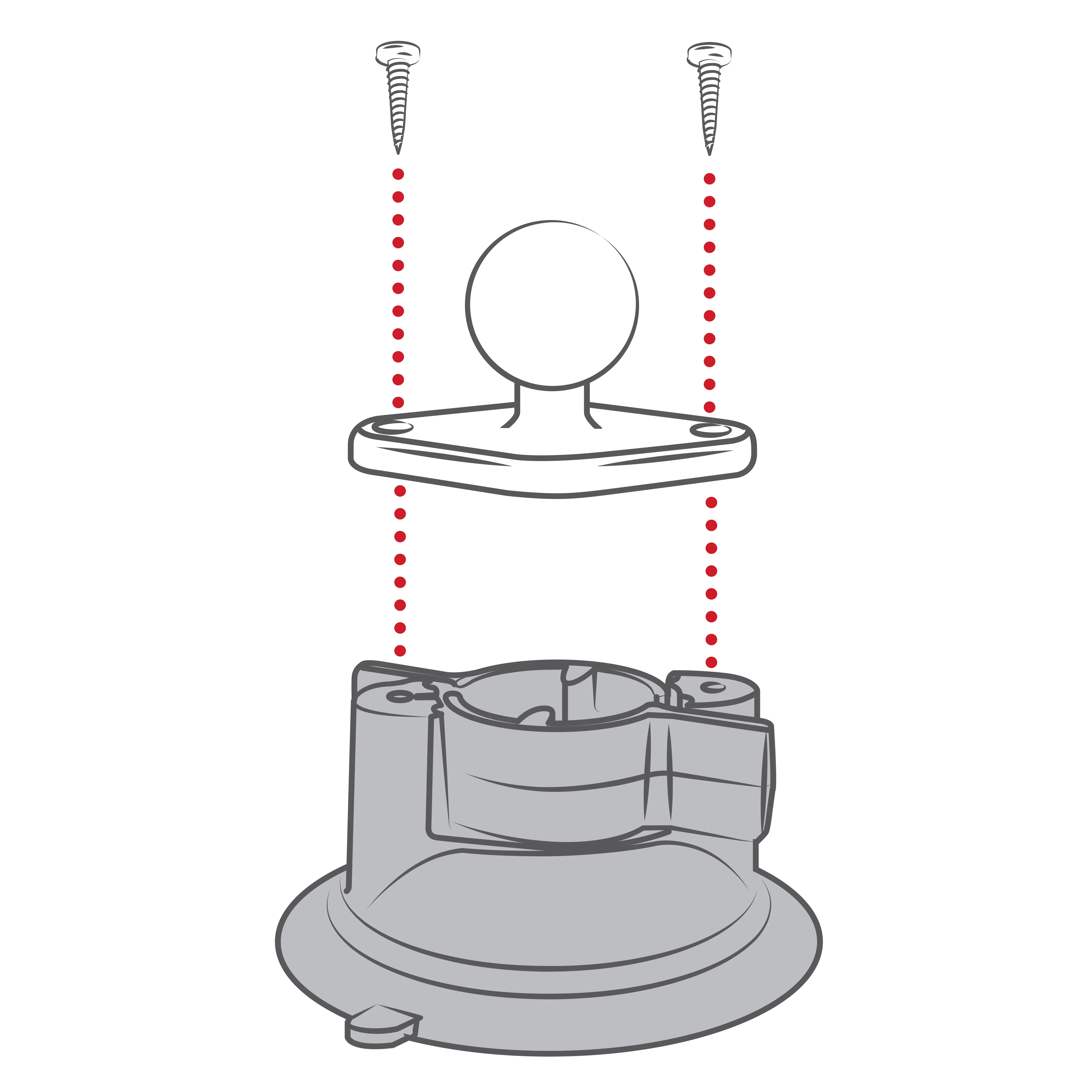 RAM® Twist-Lock™ Composite Suction Cup Base with Ball - Image 3