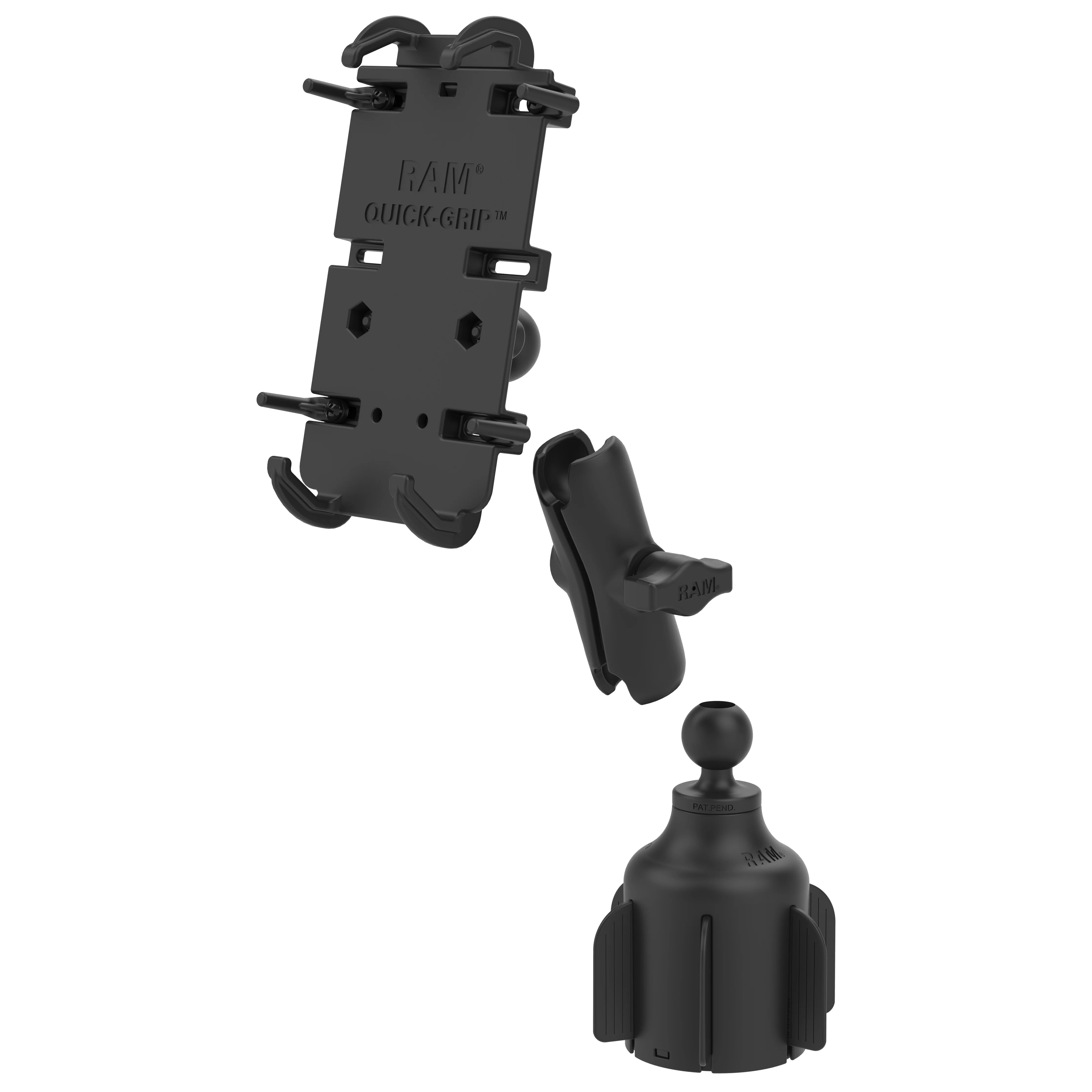 RAM® Quick-Grip™ XL Phone Mount with Stubby™ Cup Holder Base - Image 2