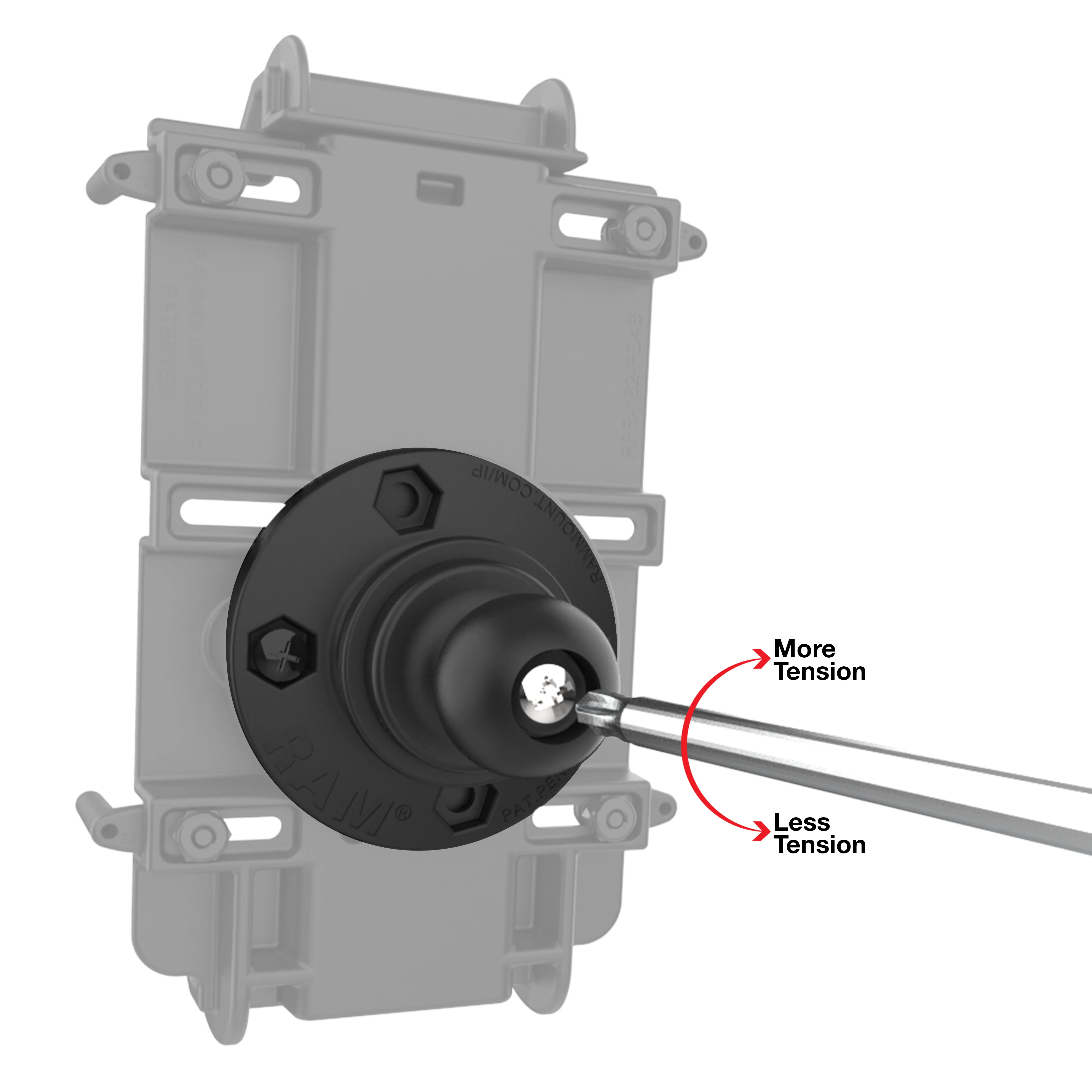 RAM® Rotating Ball Adapter for Phone and Handheld Holders - B Size - Image 3