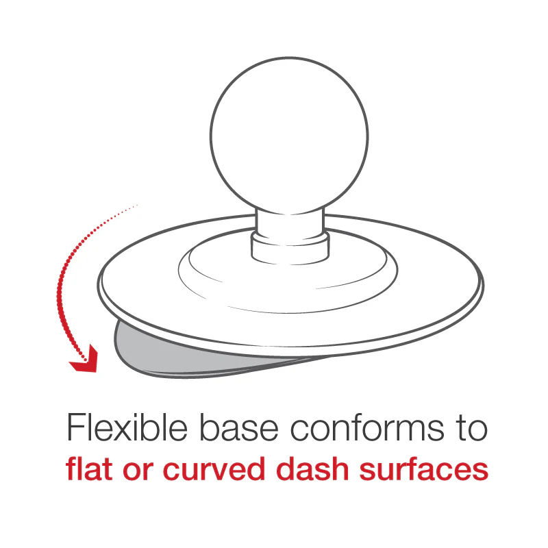 RAM® Flex Adhesive Double Ball Mount with Diamond Plate - B Size Short - Image 4