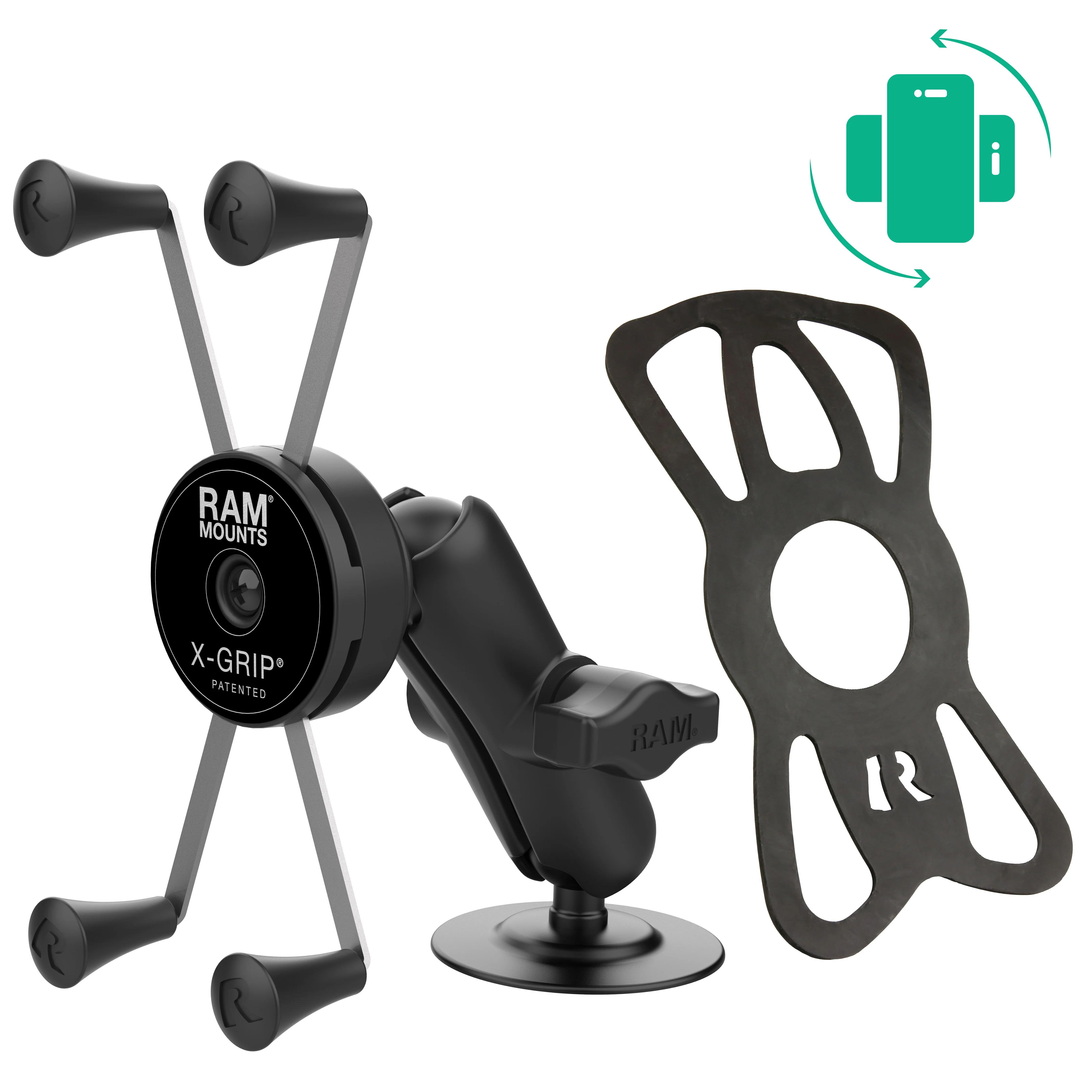 RAM® Rotating X-Grip® Large Phone Mount with Flex Adhesive Base - Image 2