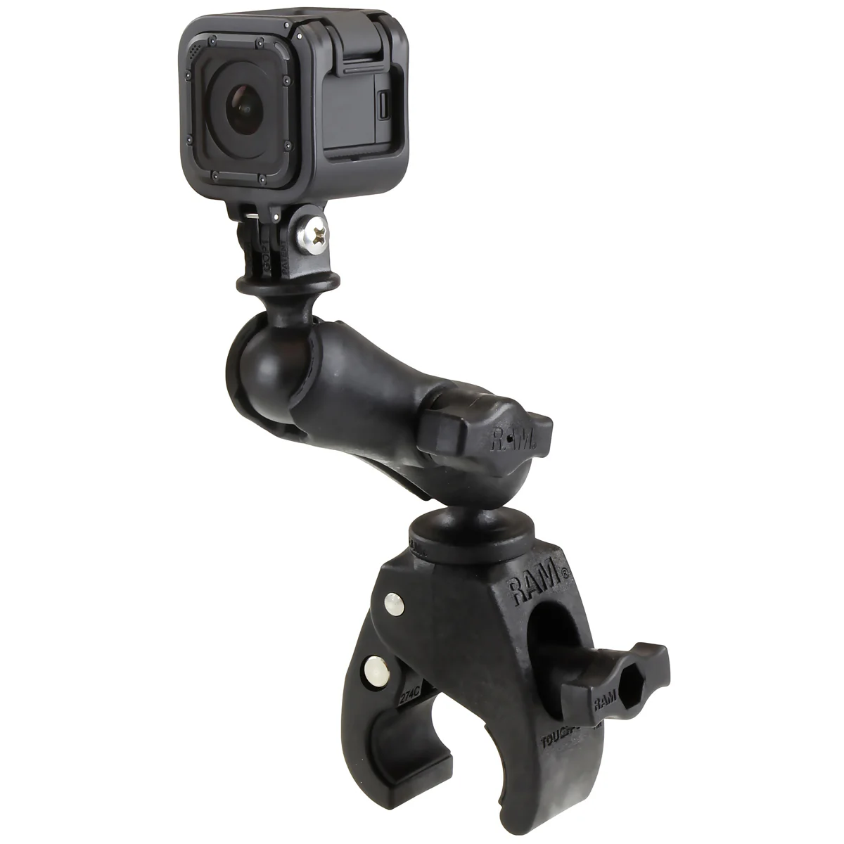 RAM® Tough-Claw™ Double Ball Mount with Universal Action Camera Adapter - Image 2