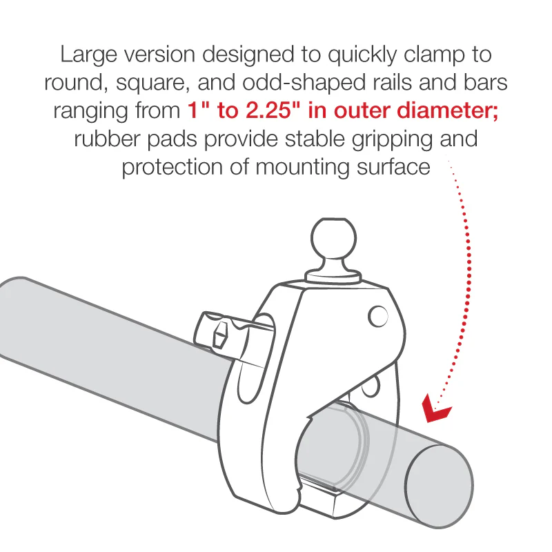 RAM® Tough-Claw™ Large Clamp Base with Ball - Image 5