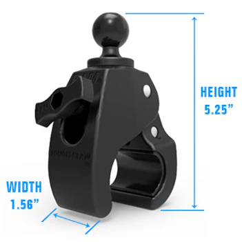 RAM® Tough-Claw™ Medium Clamp Mount with Composite Diamond Plate - Image 2