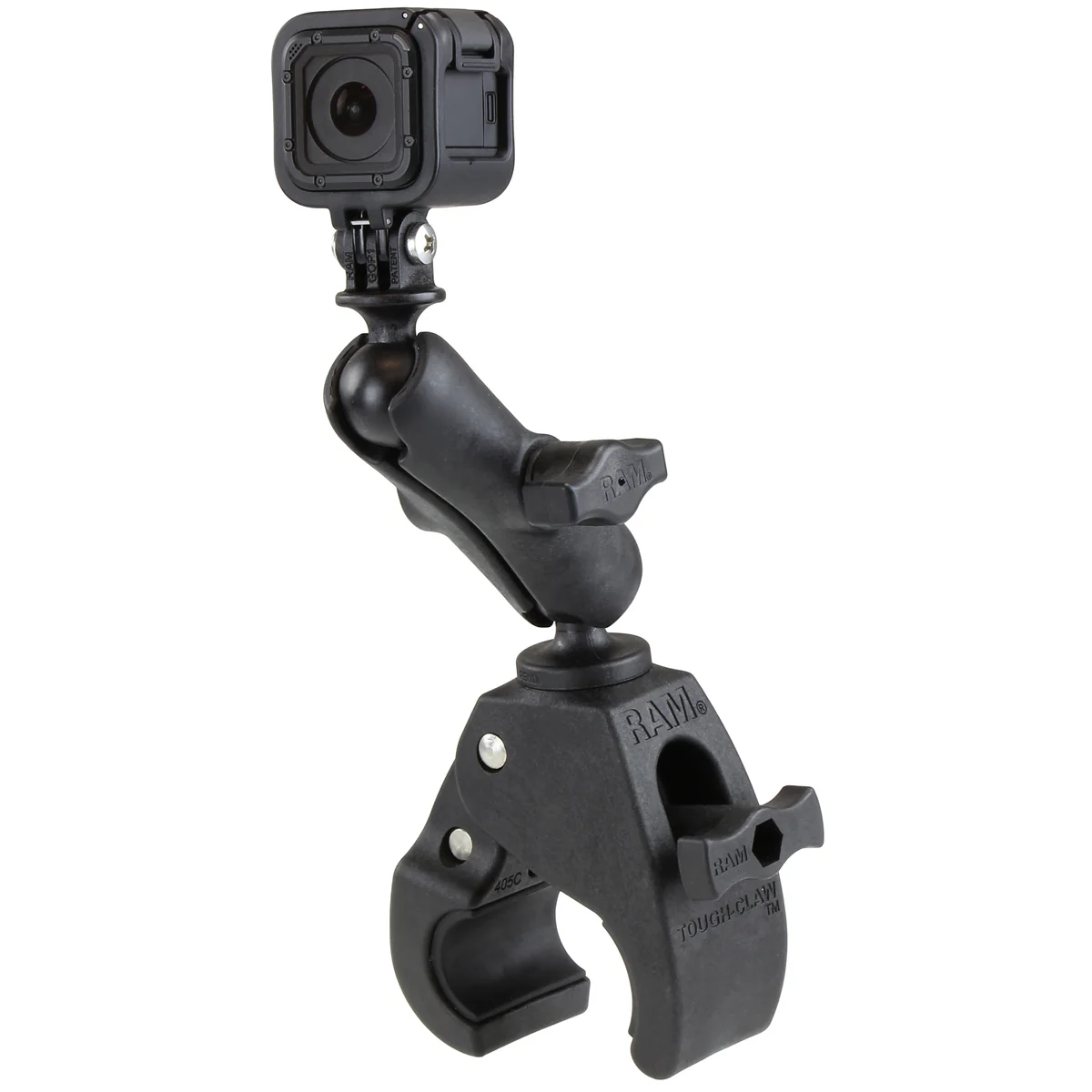 RAM® Tough-Claw™ Medium Clamp Mount with Universal Action Camera Adapter - Image 2
