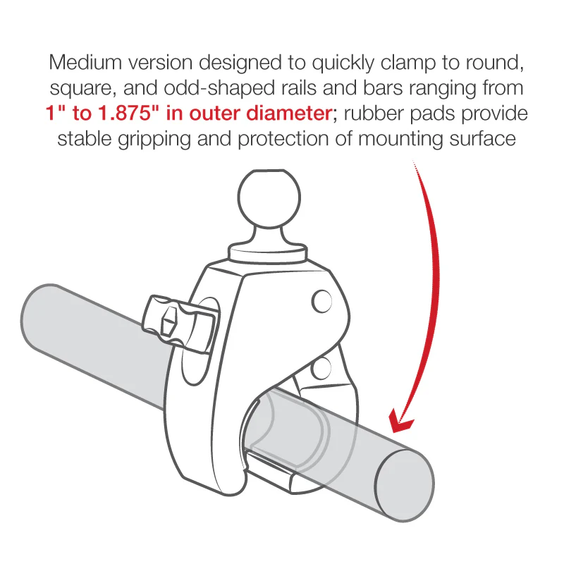RAM® Tough-Claw™ Medium Clamp Base with Ball - Image 5