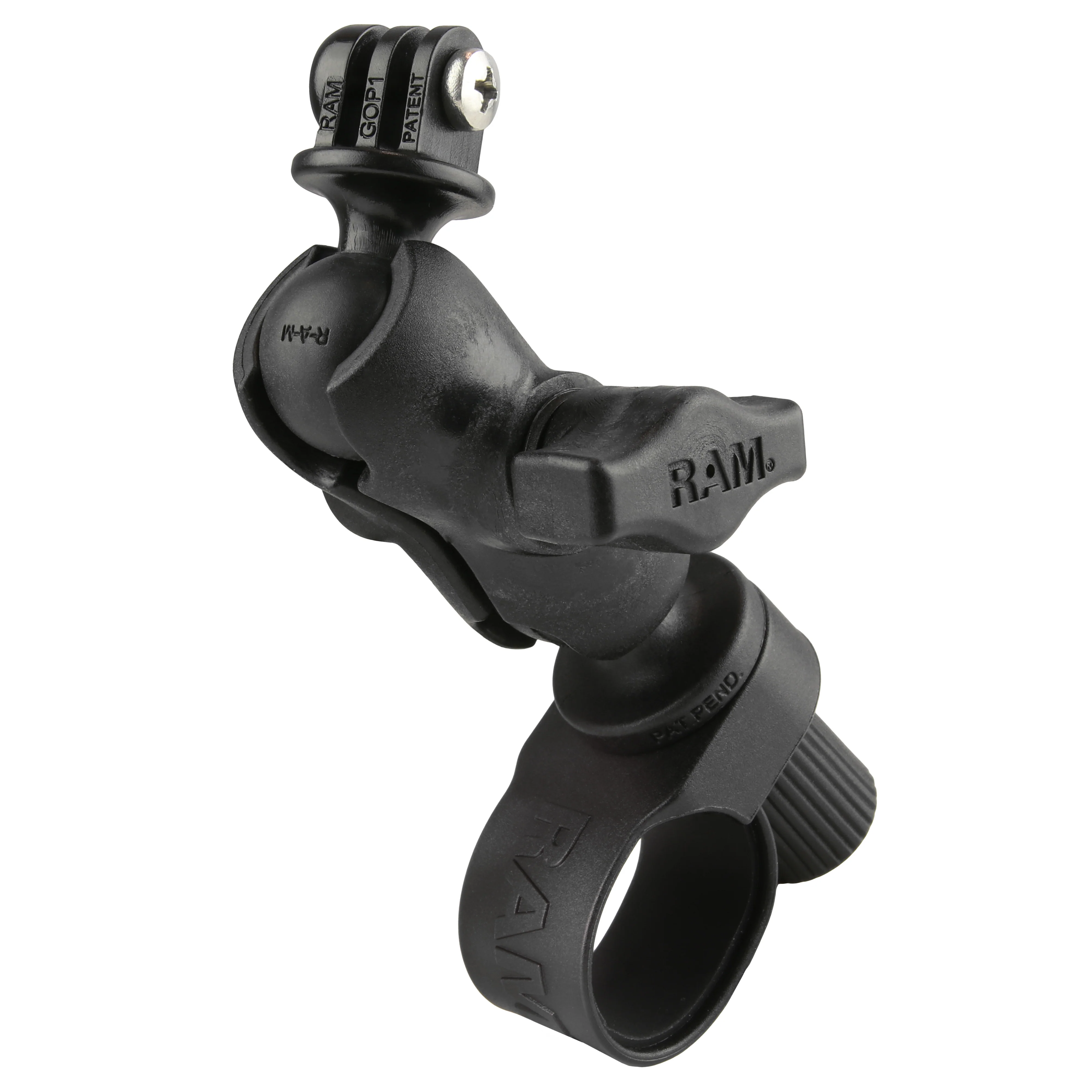 RAM® Tough-Strap™ Double Ball Mount with Universal Action Camera Adapter - Image 2